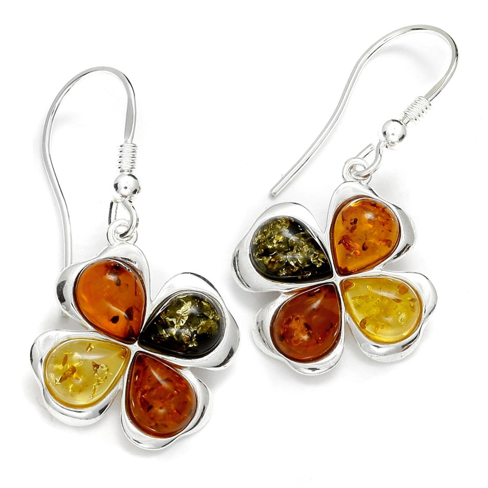 OSTSEE-SCHMUCK Paar Ohrhänger Ostsee-Schmuck Ohrhänger Kleeblatt Ohrhänger günstig online kaufen