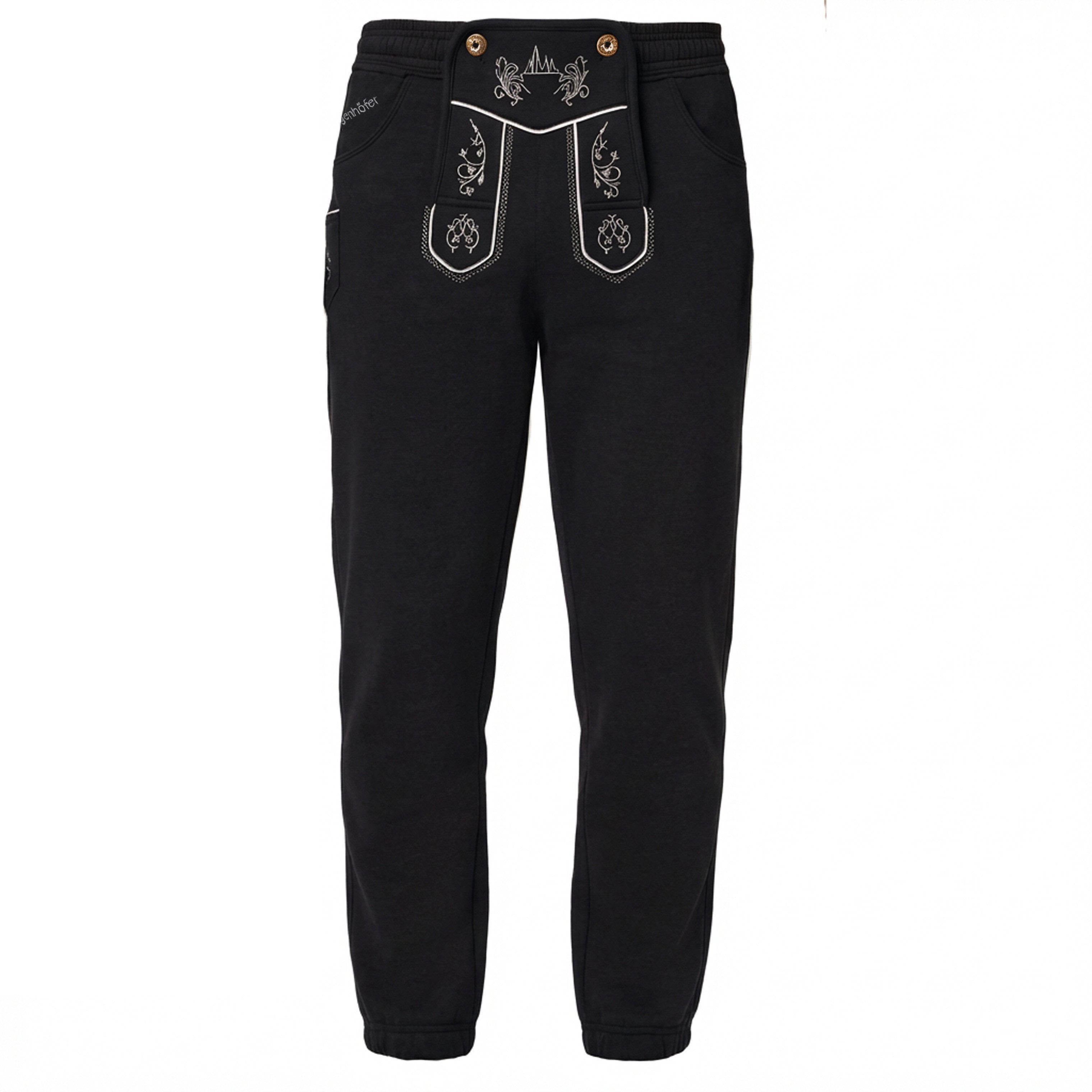 Steigenhöfer Manufaktur Trachtenhose Lange Jogginghose mit Kordelzug im Lederhosen Look - Marius Jogging Lederhose Herren Tracht - Für dein Oktoberfest Herren Outfit