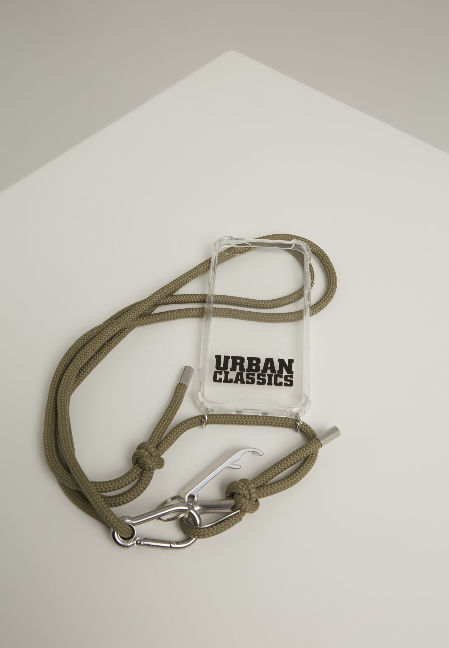 URBAN CLASSICS Schmuckset Accessoires (1-tlg) transparent/olive Additionals Necklace 8 with Phone Phone I