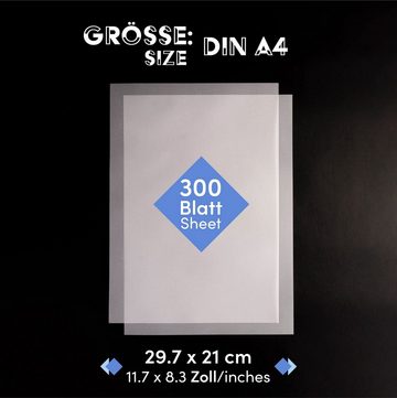 WINTEX Transparentpapier Transparentpapier DIN A4, 300 Blatt, weiß, 100 g/qm
