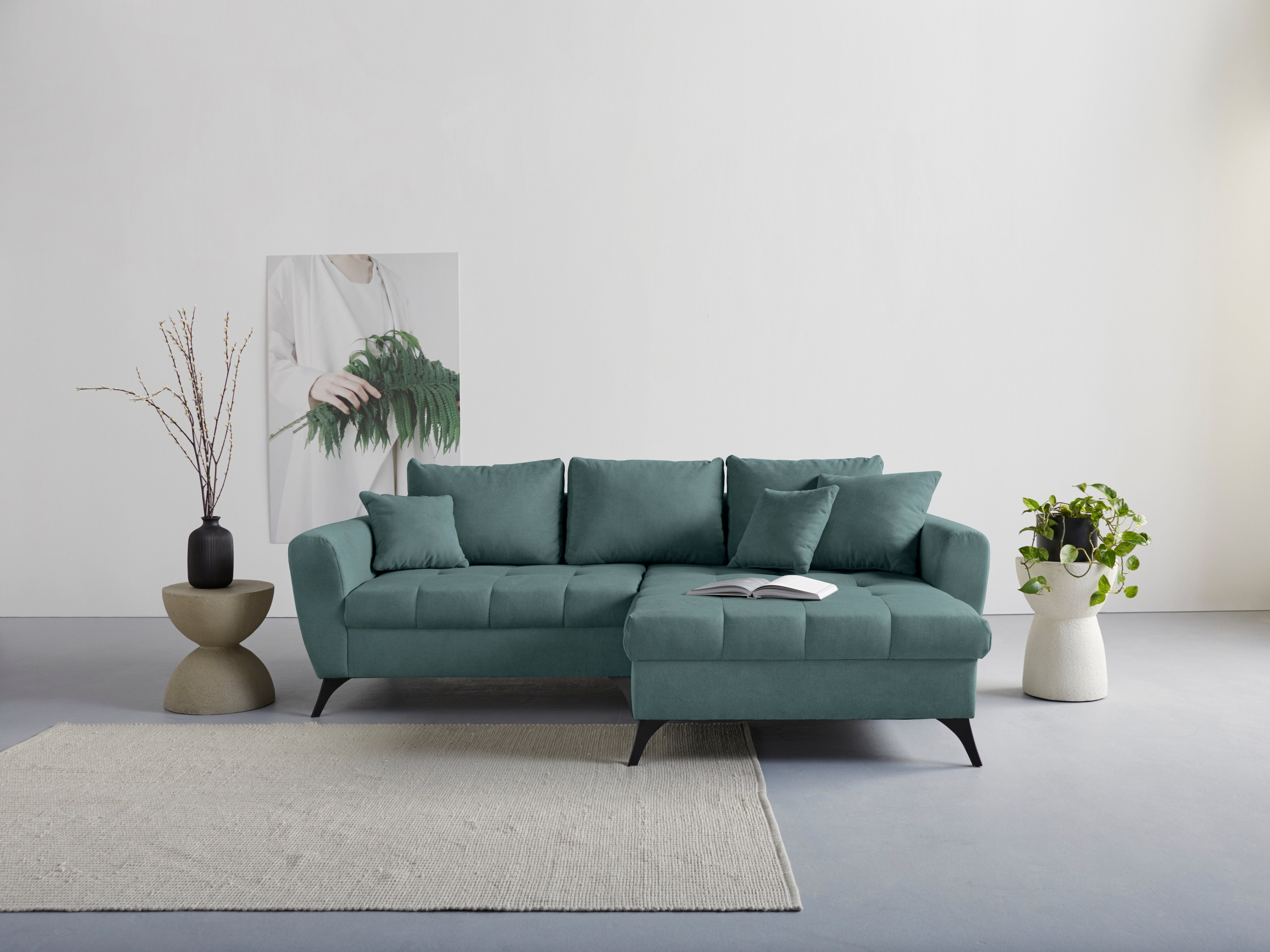 mit Sitzplatz, 140kg pro INOSIGN auch Belastbarkeit Aqua Ecksofa bis Lörby, clean-Bezug