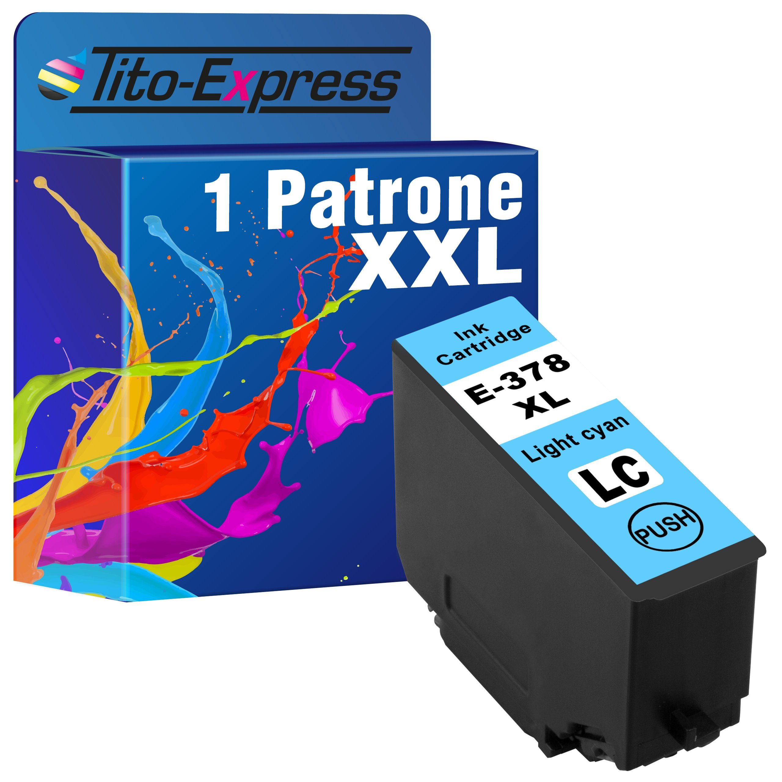 Epson XL XP-8600 ersetzt Light Tintenpatrone Photo Tito-Express 378 XP-8605 Expression XP-8505) 378XL Cyan (für XP-8700 XP-8500 T3795