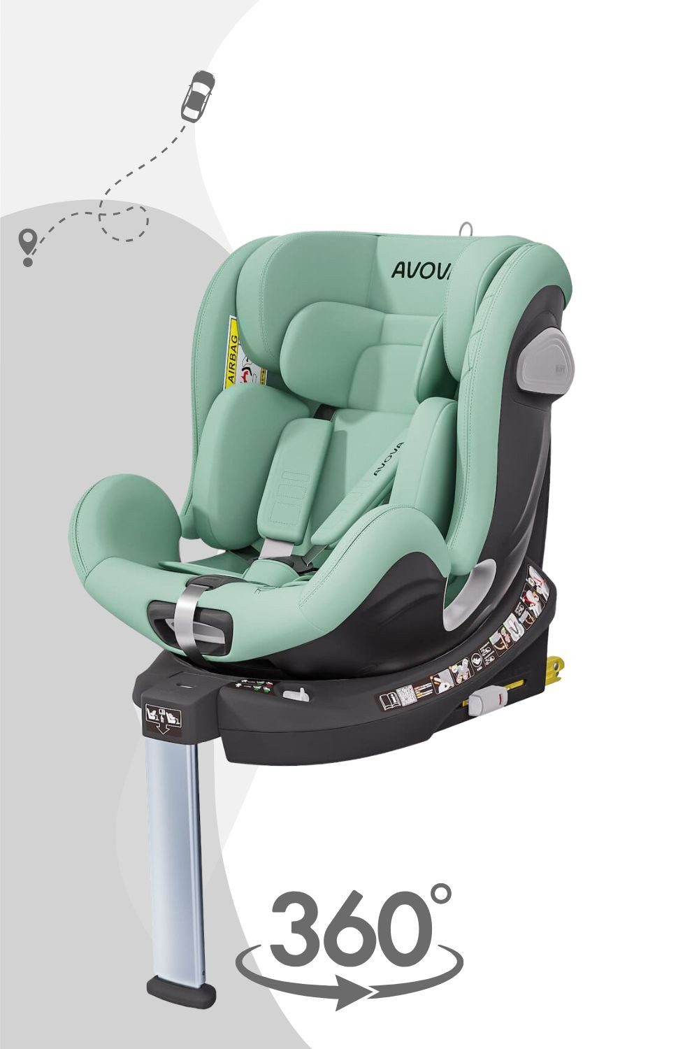 Avova Autokindersitz Swan-Fix I-Size Reboard Kindersitz