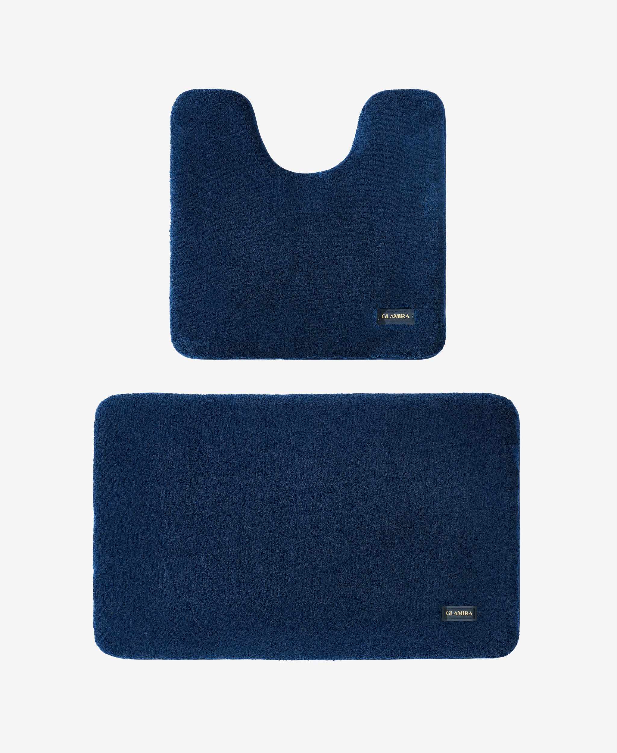 GLAMIRA Badematte Shaggy Memory-Foam-Badematte, Memory Schaum,rutschhemmend beschichtet, 100% Polyester, Face: 900 GSM Shaggy Fabric, Middle: 2.5 cm - 45D Memory Foam, Back: 3D Mesh, rechteckig, 2-tlg. Badematte, Memory Schaum