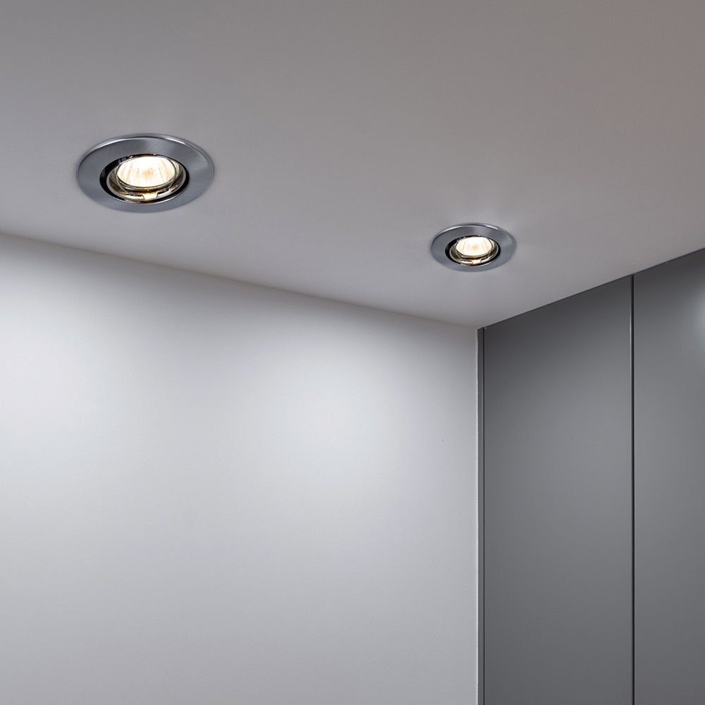 Deckenleuchte LED 30° Leuchtmittel Dimmbar Einbauspots Deckenspot schwenkbar schwenkbar Einbaustrahler, inklusive, nicht etc-shop
