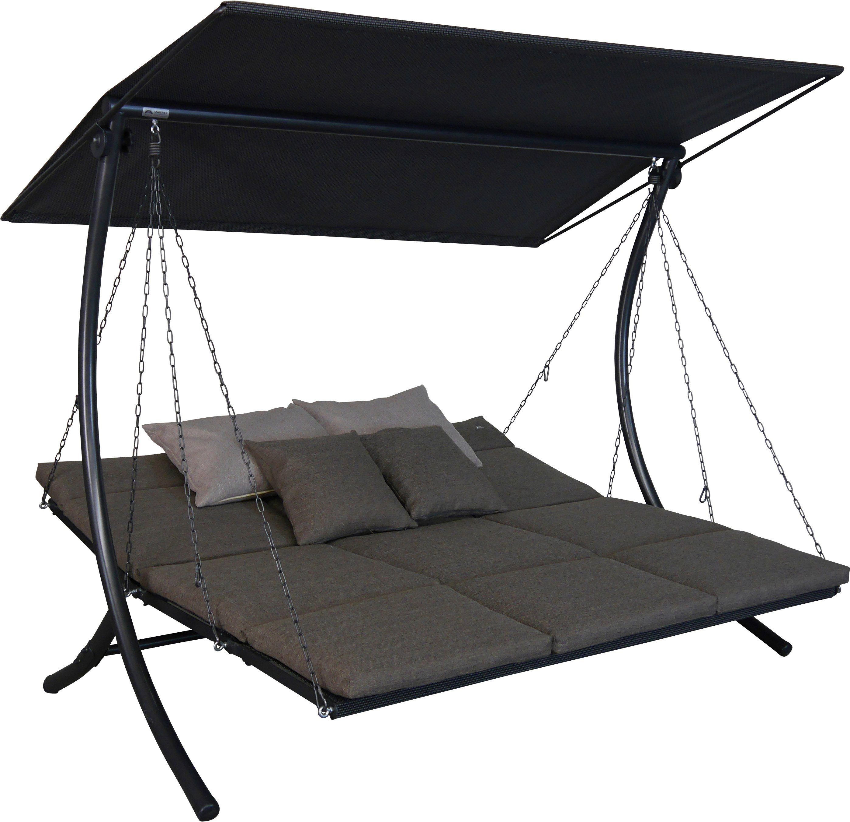 Angerer Freizeitmöbel Hollywoodschaukel Swing Smart olive, 3-Sitzer, Bettfunktion