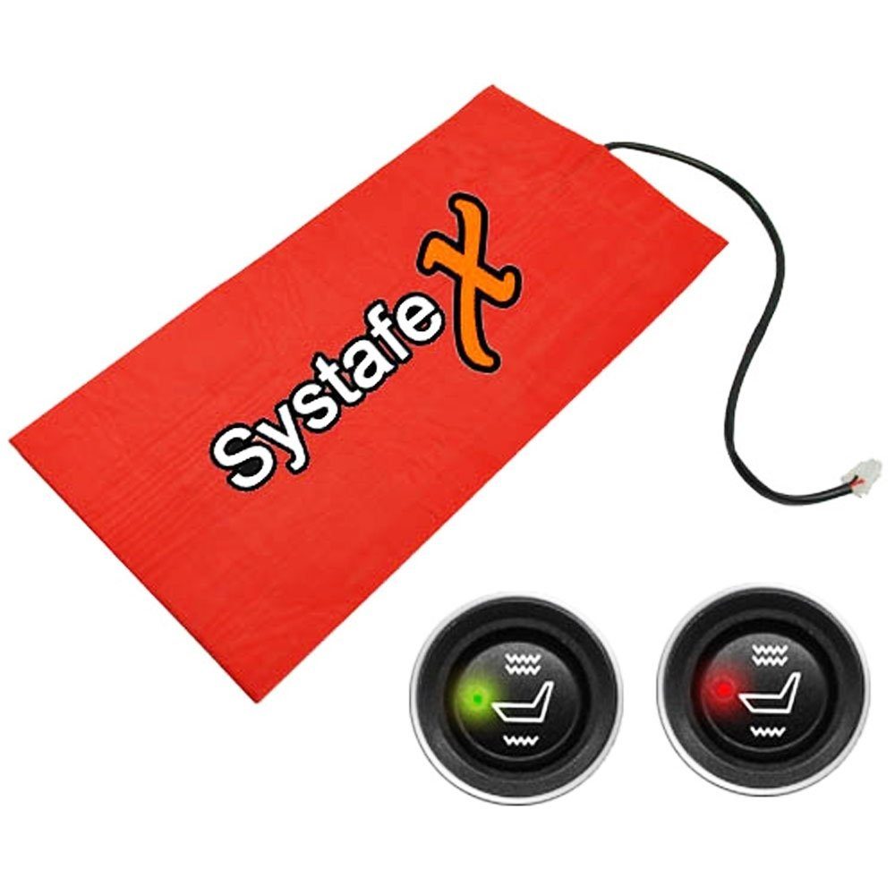 Systafex® Fahrrad Sitzheizung Motorrad Sitzheizung mit LED-Anzeige – 35W, 12V, Zweistufige Regelung, Bruchfest