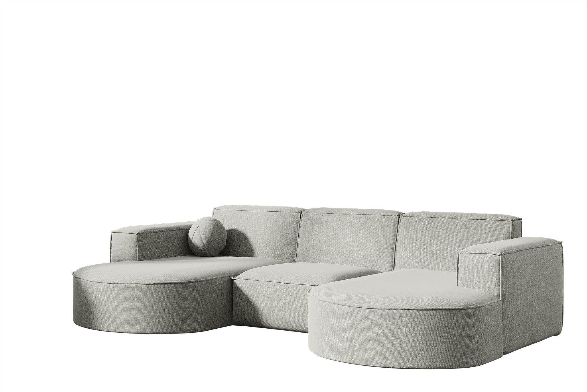 Fun Möbel Loungesofa Gartenmöbel Gartensofa Ecksofa U-Form SUNDAY, inkl. 1 Zierkissen, Wetterfester Stoff