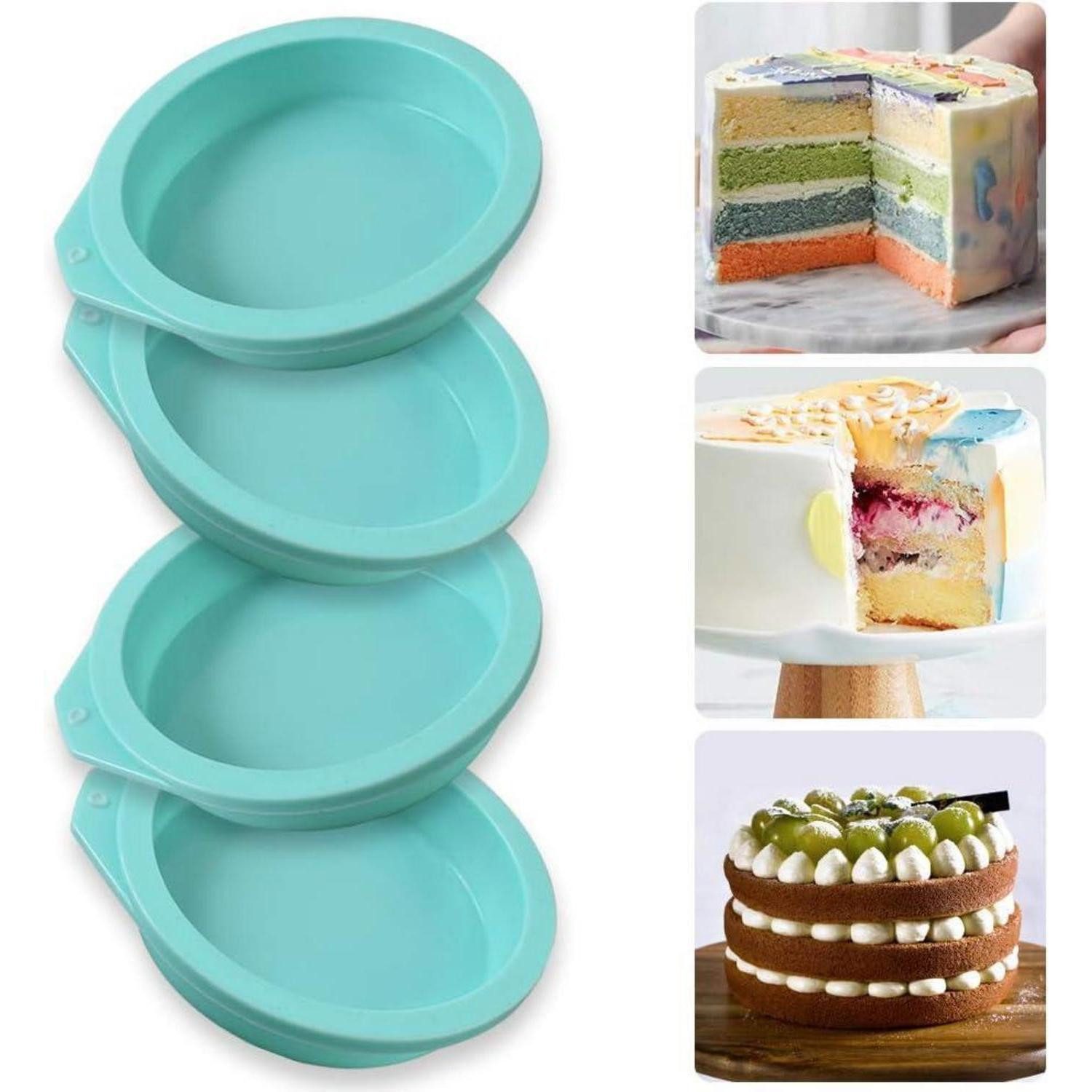 LuxusKollektion Muffinform Silikon-Kuchenformen 6er Pack Antihaft Backform Muffin Harzuntersetzer