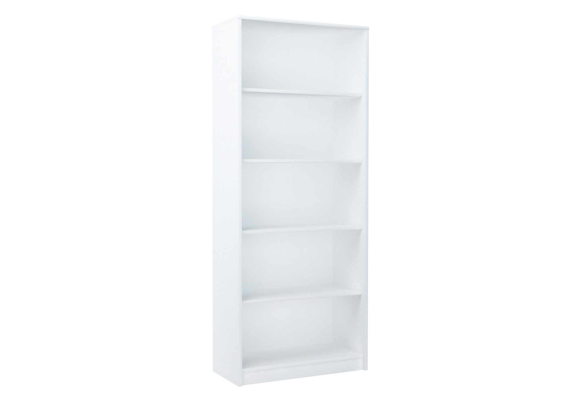 Home Collective Bücherregal mit 5 Ebenen Regal in matter Ausführung 74 cm breit, Standregal, in mattem Finish Aktenschrank, ideal für Schlafzimmer, Wohnzimmer, Flur, Regal 74 cm breit, Standregal mit 4 Einlegeböden weiß