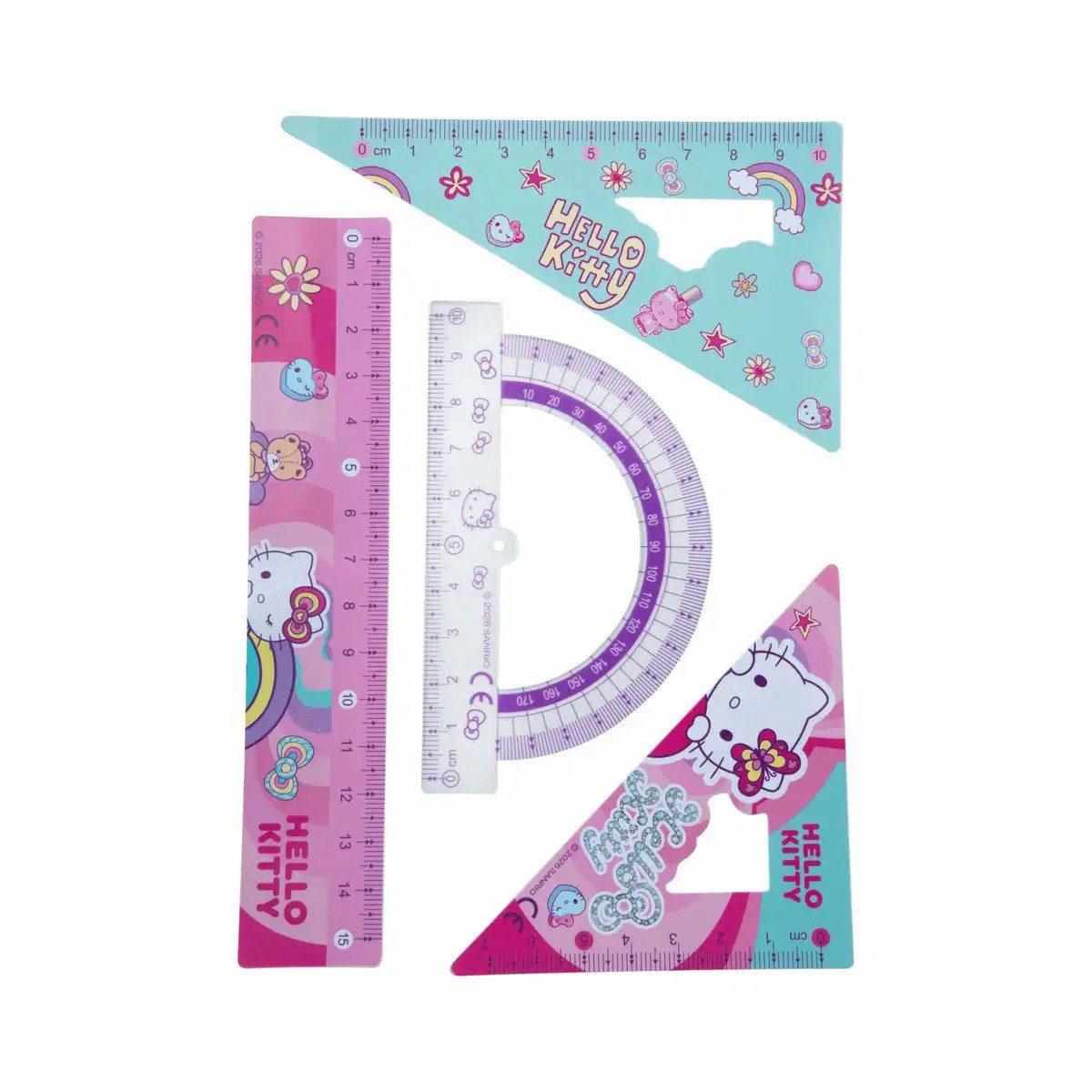 CoolPack Bleistift CoolPack Geometrie-Set Hello Kitty – 4-teilig, pastell-pink