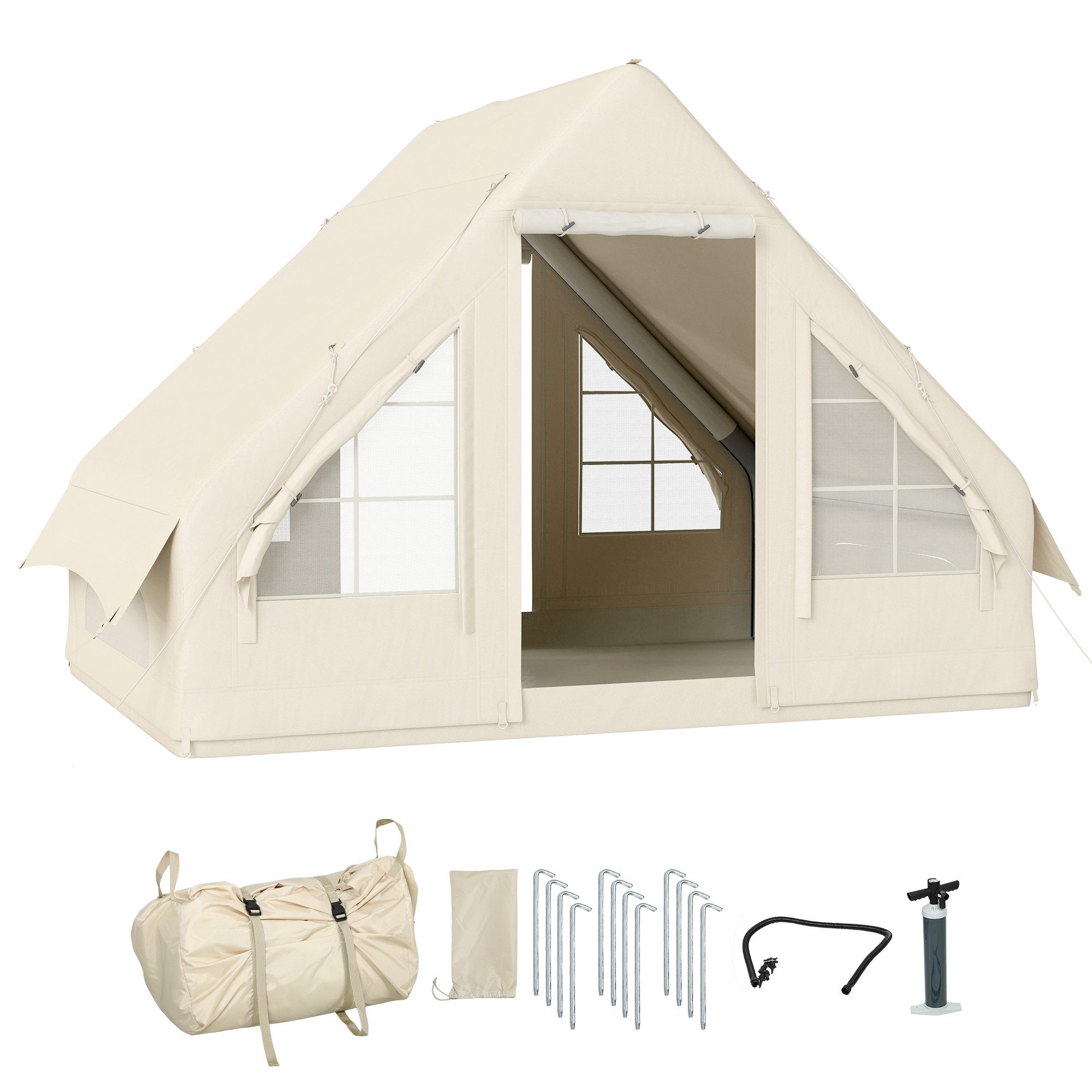 aufblasbares Zelt Campingzelt mit Fenster, Tür
