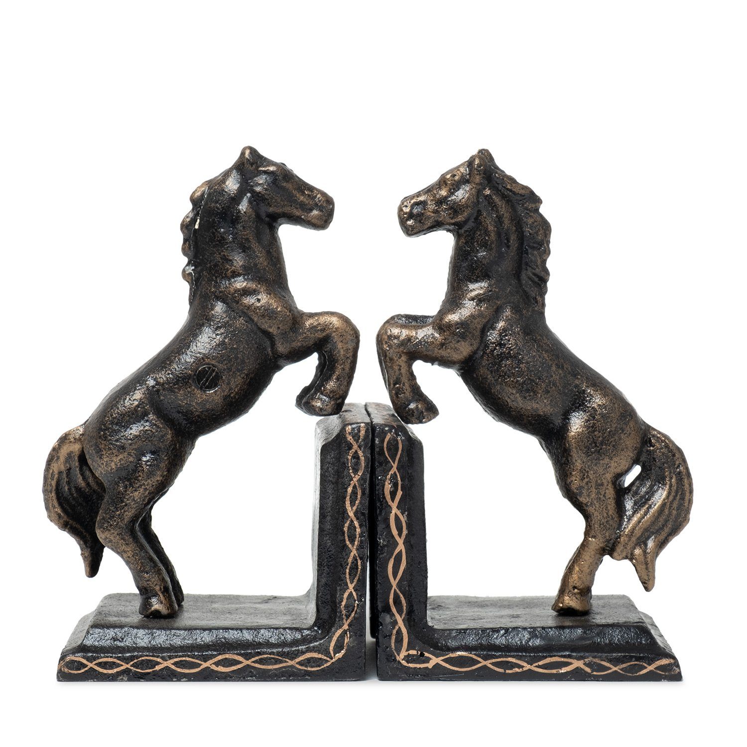 Moritz Buchstütze 2er Set Pferd 8 x 9 x 15 cm, Buchstützen Halter für Regal Buchständer Buchhalter Katzenmotiv – Bild 5 von 5