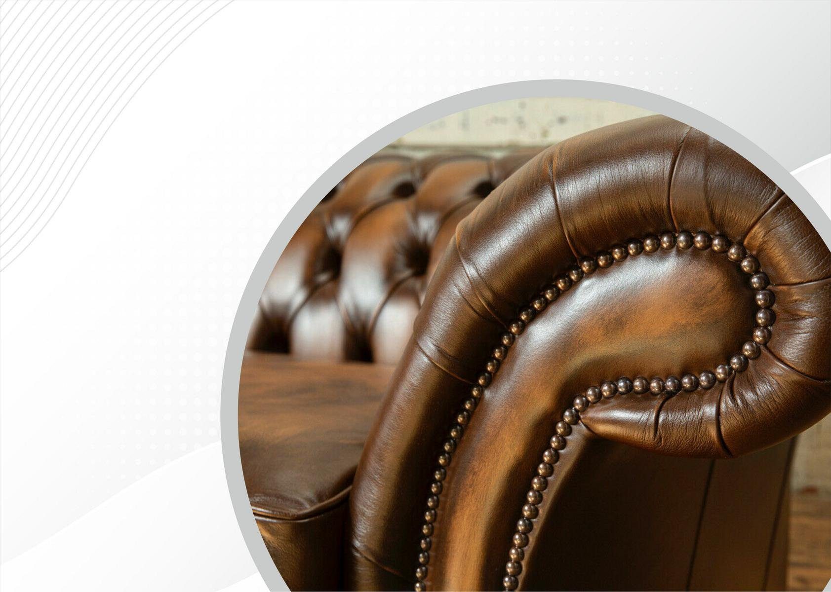 Xlmoebel Chesterfield-Sofa Exquisites Sofa aus Massivholz mit handgefertigtem Chesterfield-Design, 4-Sitzer, Hergestellt in Europa