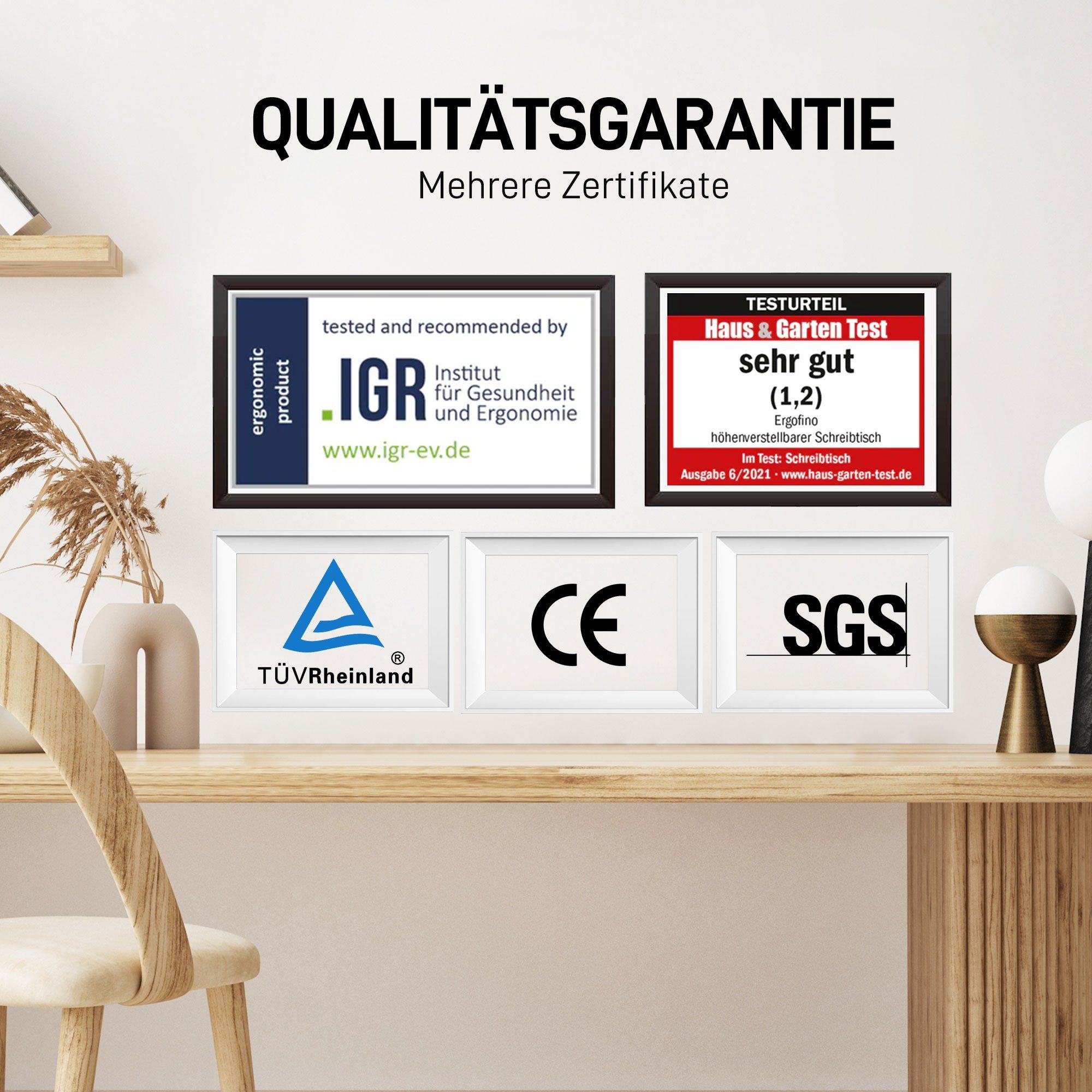 ERGOFINO Schreibtisch DT20LT höhenverstellbarer Schreibtisch (140x80 cm, 2 günstig online kaufen