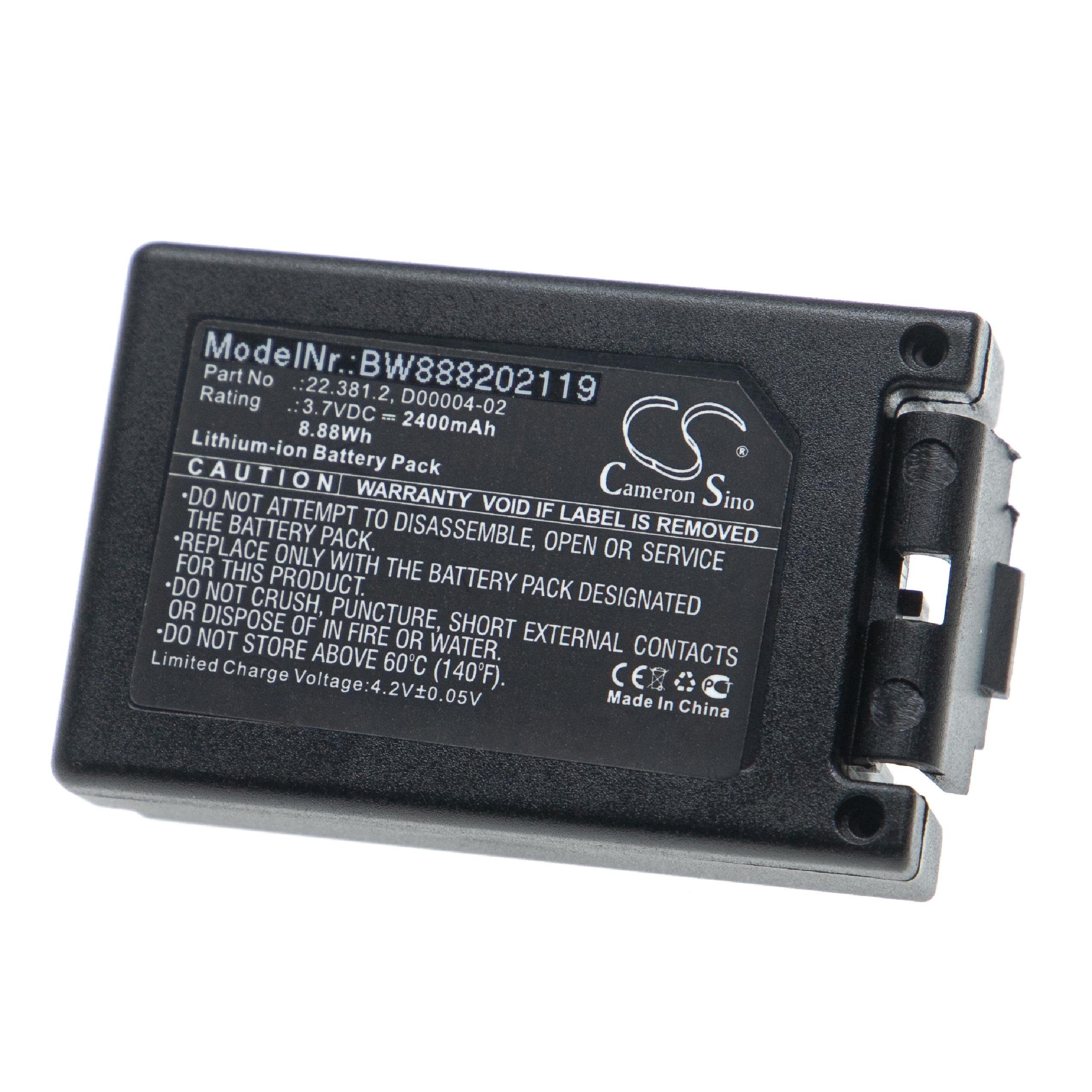 vhbw kompatibel mit Teleradio PN-T19, TG-T11 Akku Li-Ion 2400 mAh (3,7 V)