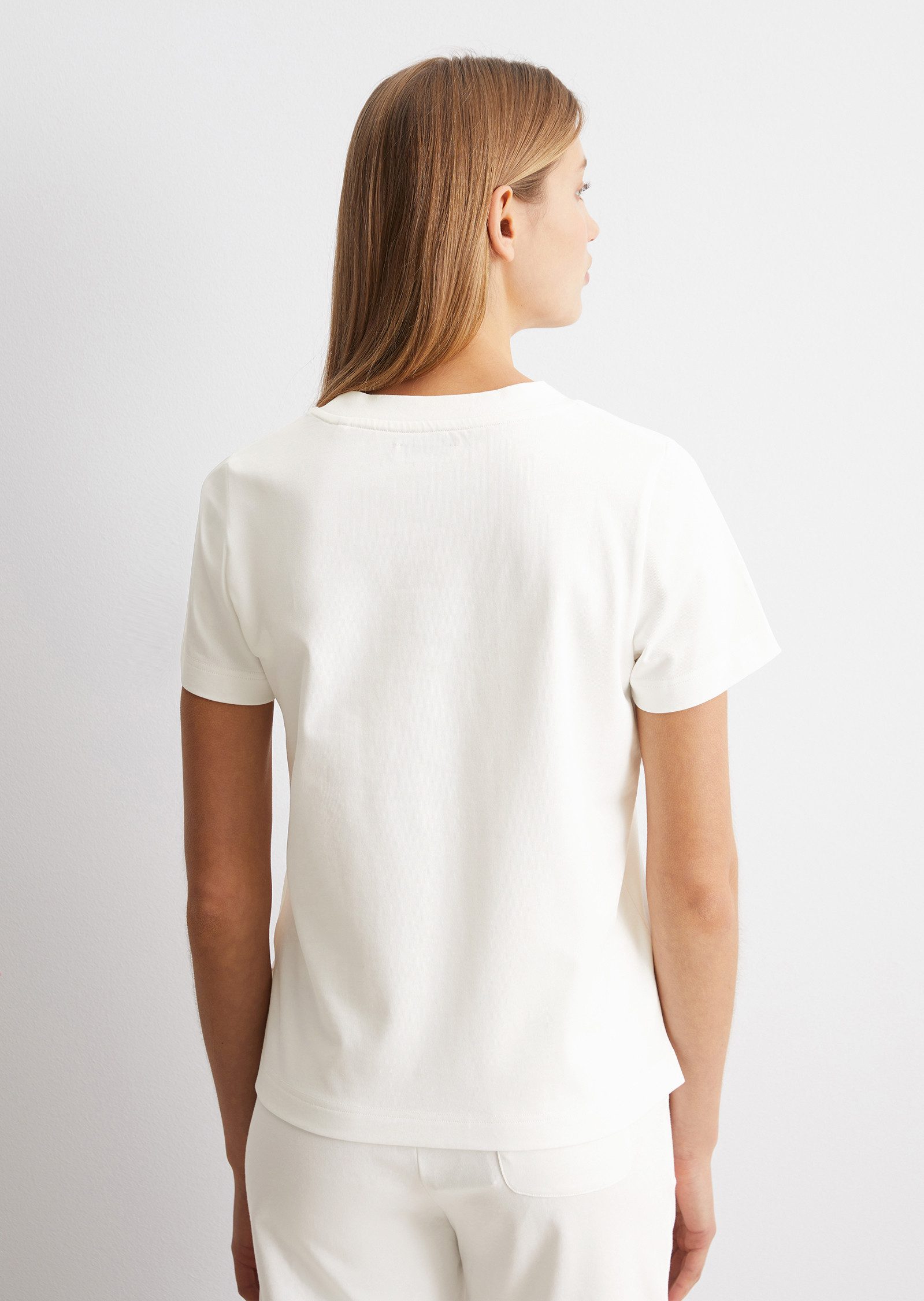 Marc O'Polo Pyjamaoberteil Lounge T-Shirt Kurzarm, Rundhalsausschnitt, schwere Jersey-Qualität