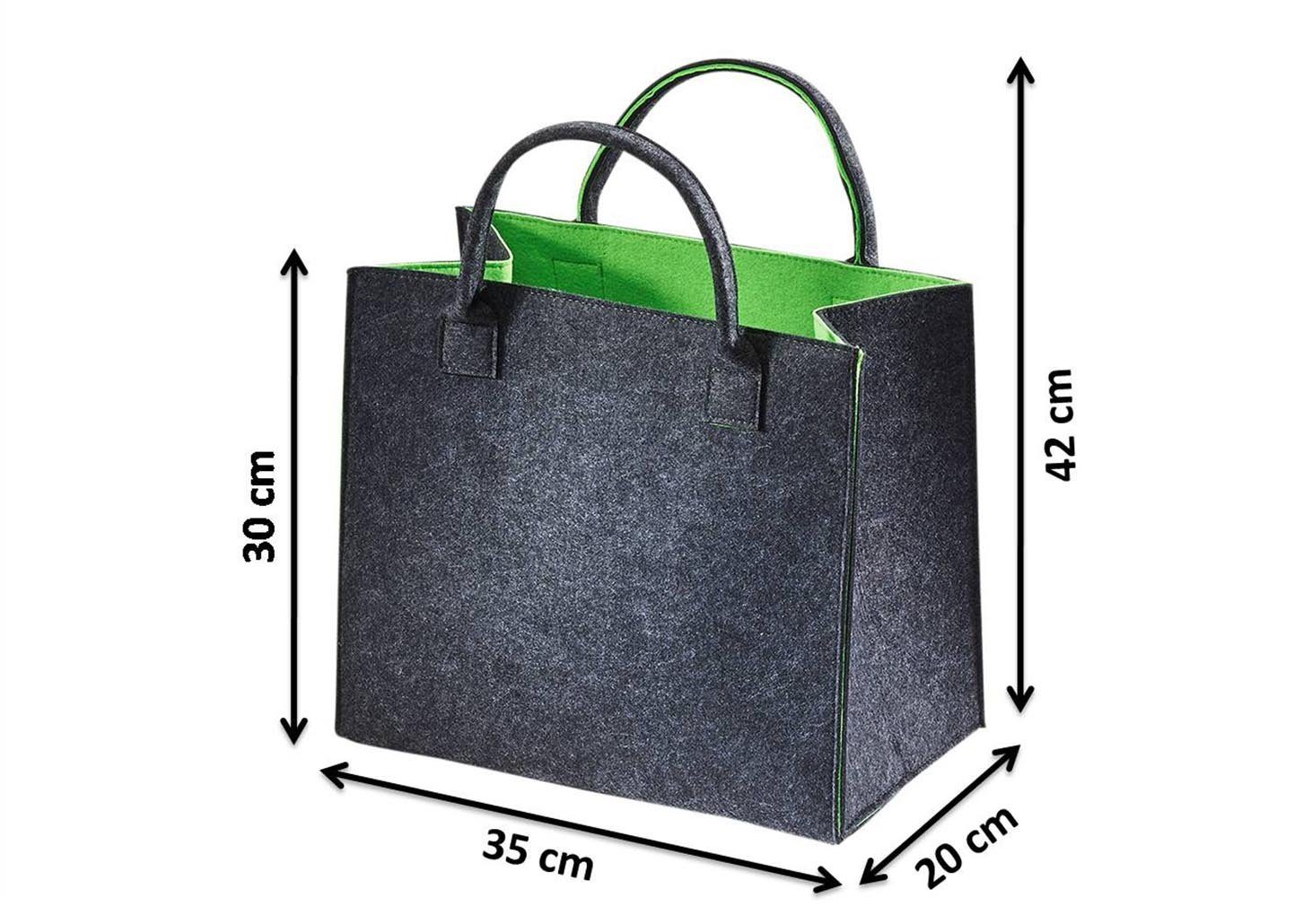 Kobolo Einkaufsshopper Filztasche außen grau meliert günstig online kaufen