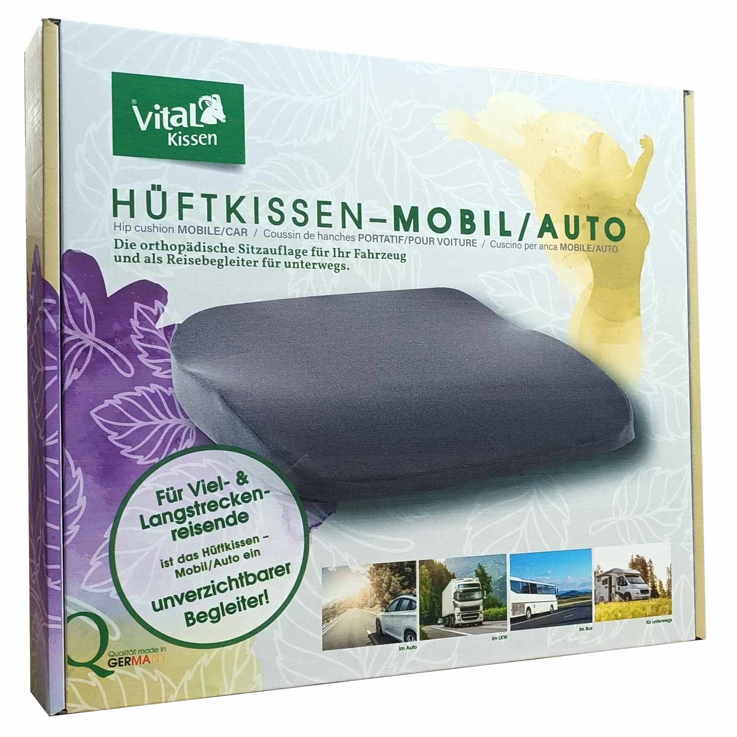 Sitzkissen Vital Kissen - Auto Keilkissen - Anthrazit