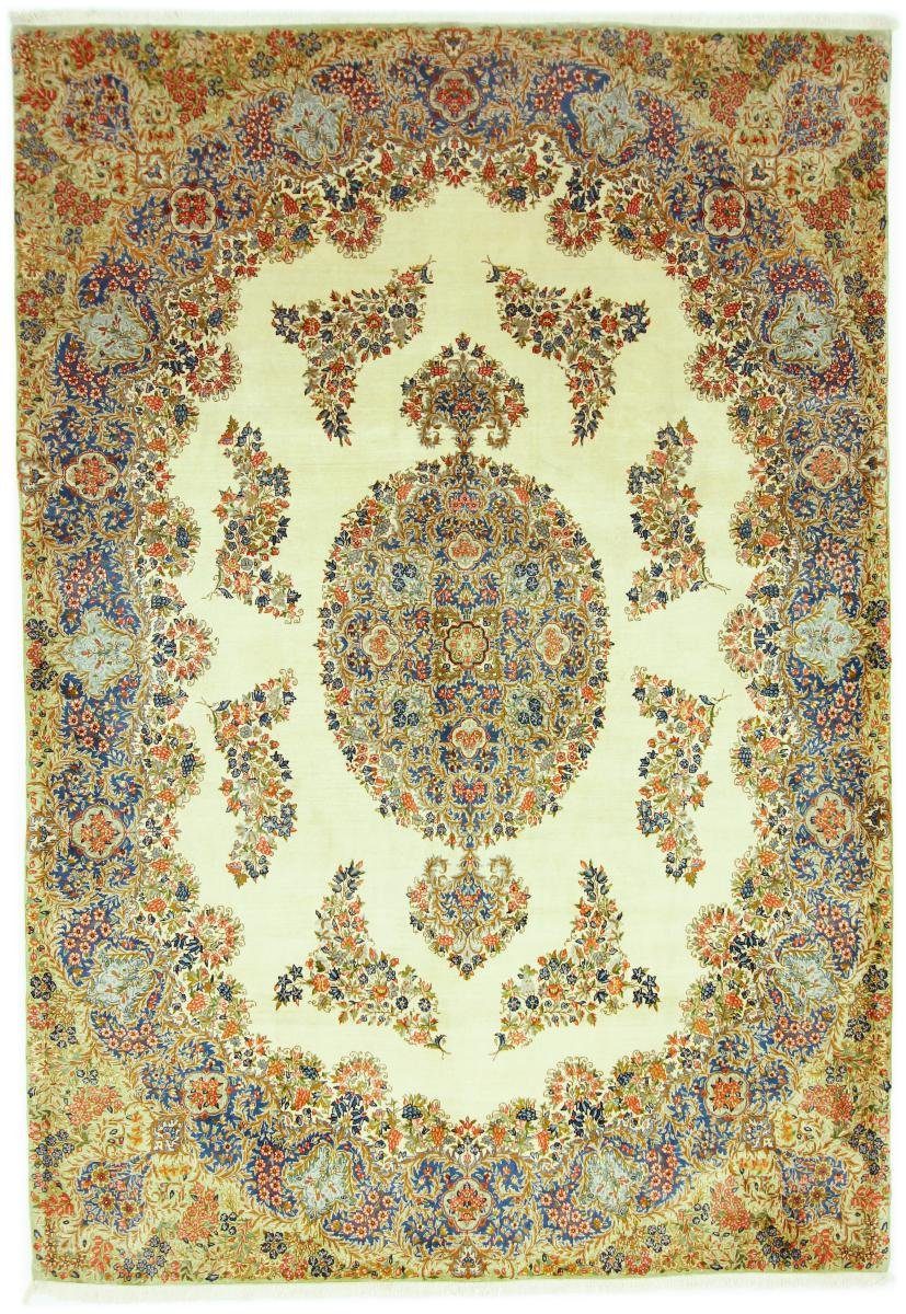 Orientteppich Kerman 247x356 Handgeknüpfter Orientteppich / Perserteppich, Nain Trading, rechteckig, Höhe: 12 mm