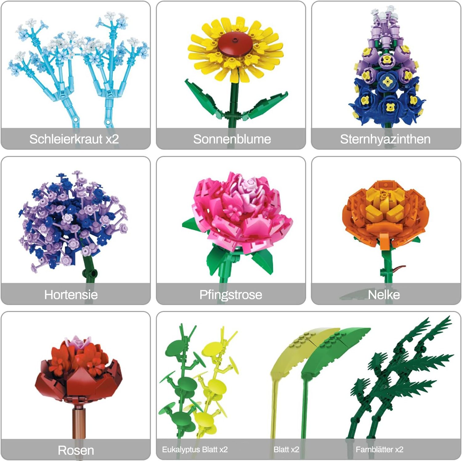 Esun Blume Bausteine für Erwachsene, Bauspielzeug, Blumenstrauß Spielzeug S günstig online kaufen