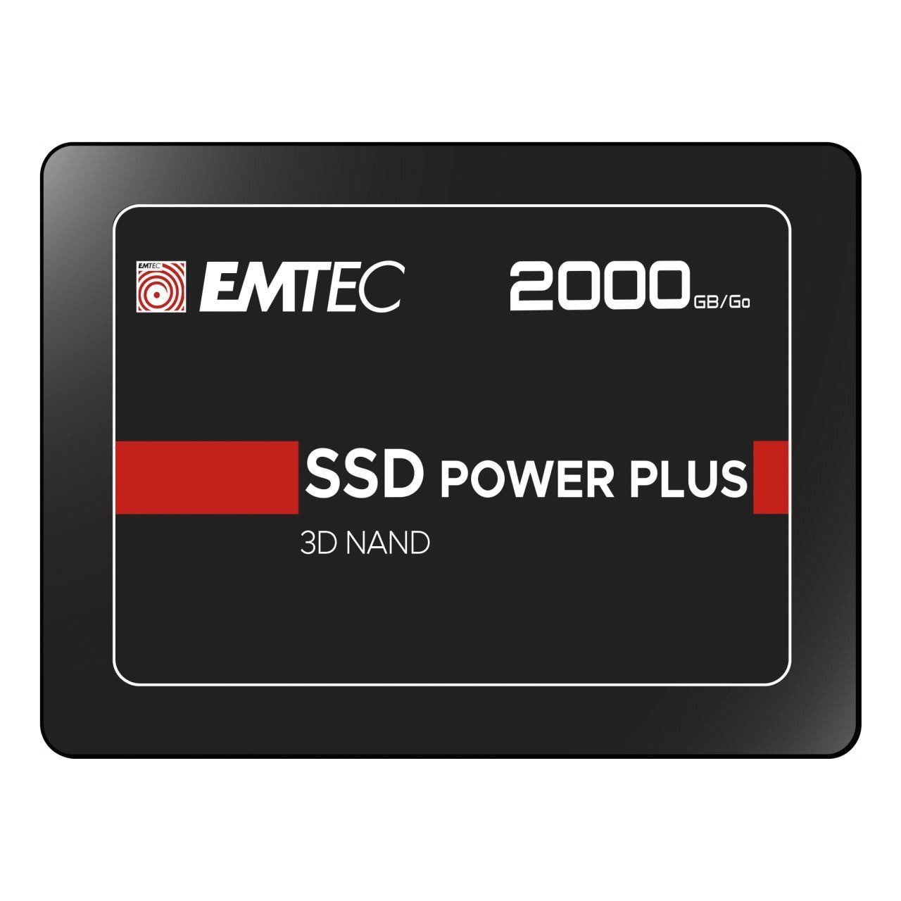 EMTEC X150 Power Plus 2TB SATA SSD 2.5 Zoll 2000GB interne SSD (2 TB) 2,5 Zoll" 520 MB/S Lesegeschwindigkeit, 500 MB/S Schreibgeschwindigkeit, SATA III 6 Gb/s, 2.5 Zoll, 3D NAND Flash, TRIM Support, Stoßfest