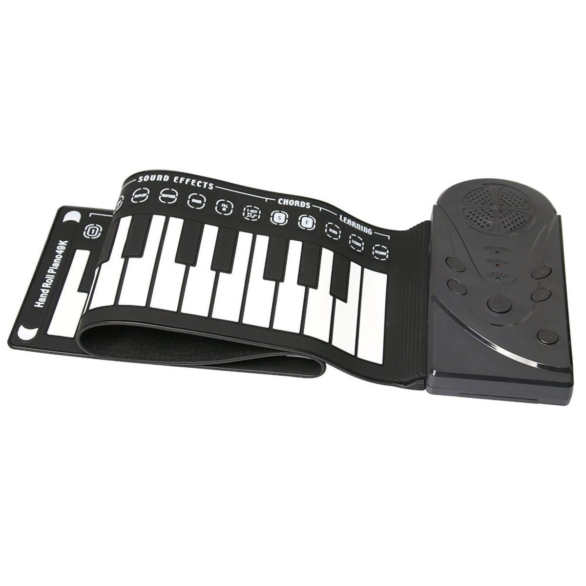 yozhiqu Digitalpiano 49-Tasten-Handrollklavier mit Trompete - Tragbares faltbares Keyboard, Kompakte Größe, einfach zu transportieren, ideal für Anfänger