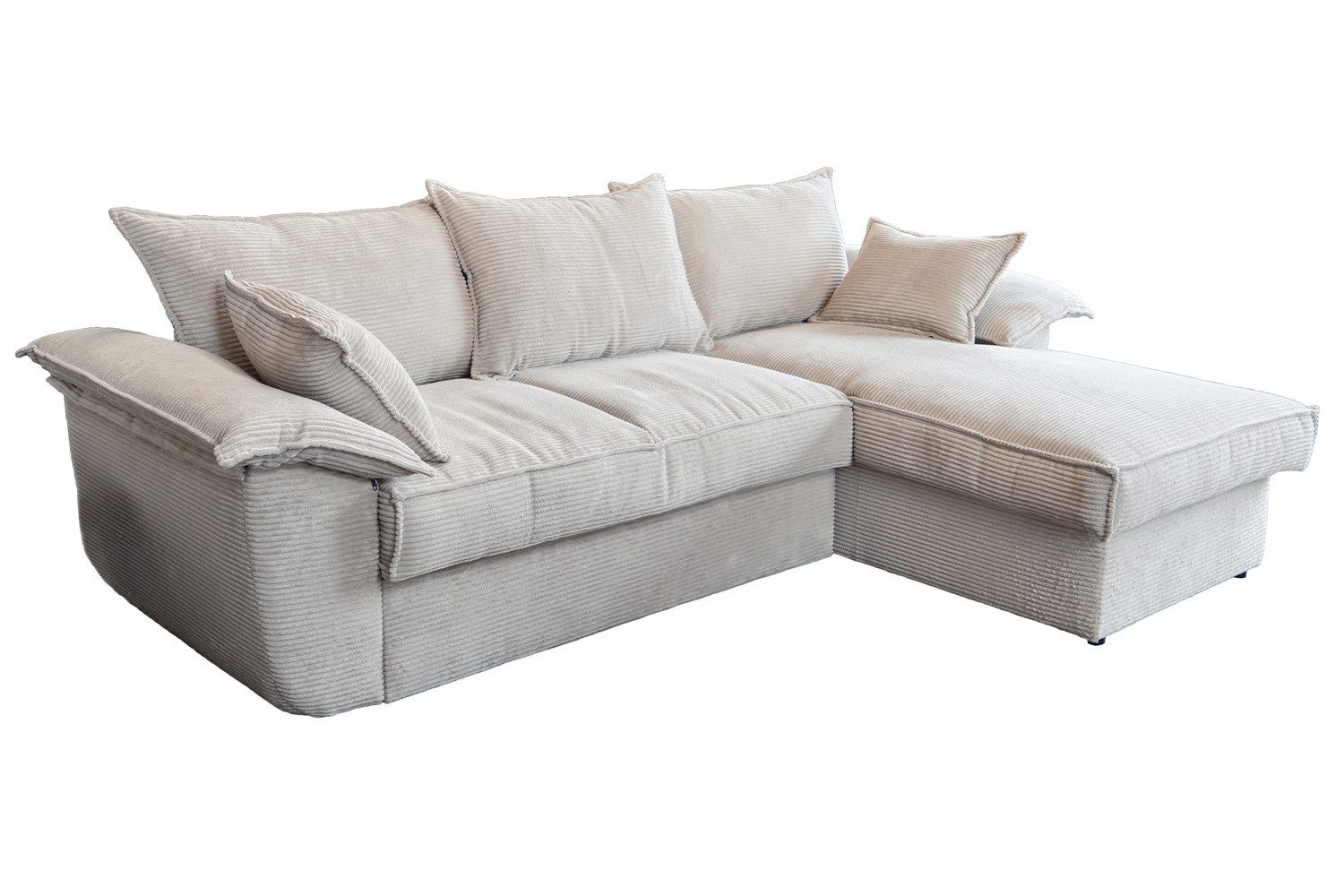 KAWOLA Ecksofa DAMETO, Schlafsofa Couch Cord günstig online kaufen