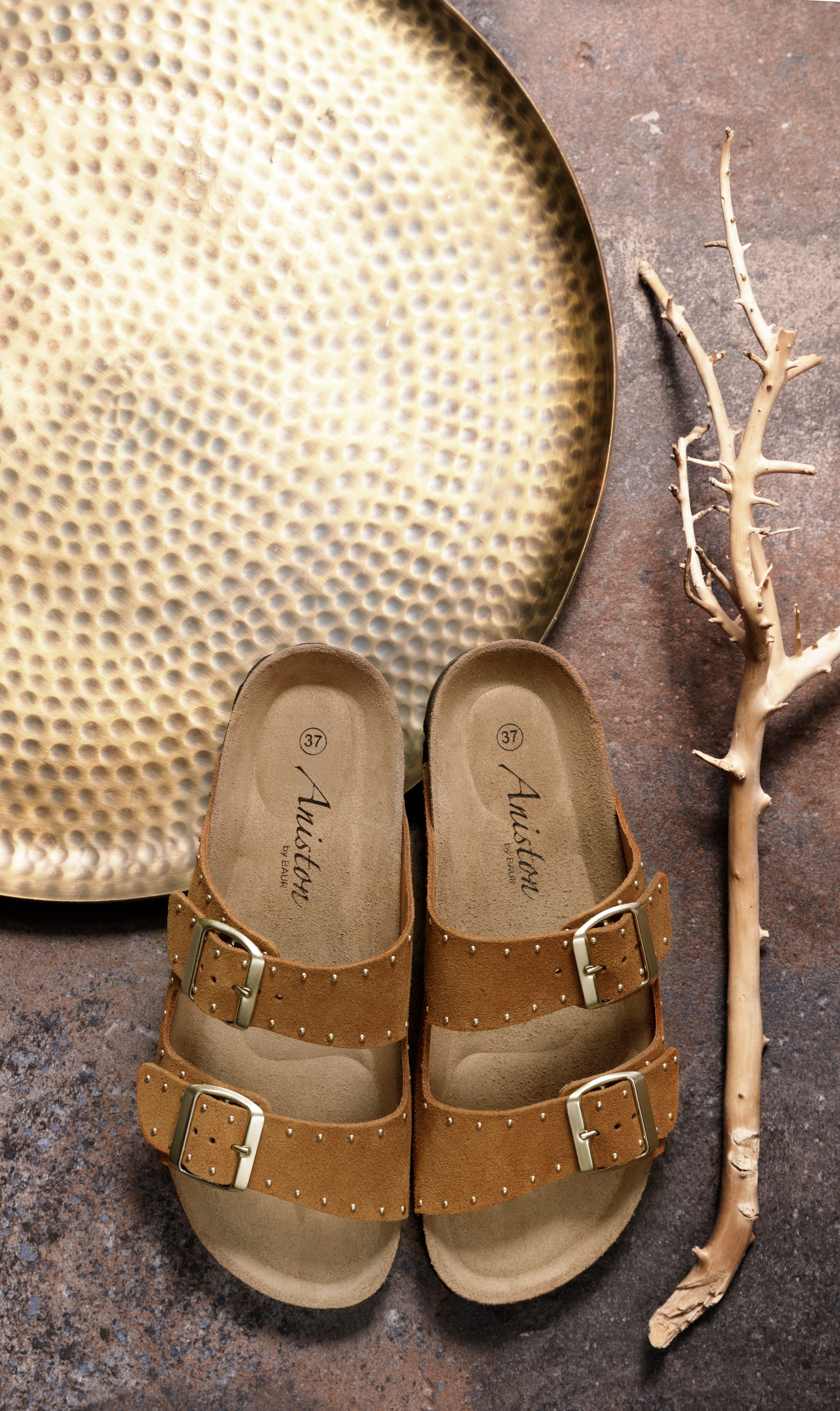 Aniston SHOES Pantolette, Sommerschuh, Strandschuh, Nieten - NEUE KOLLEKTIO günstig online kaufen