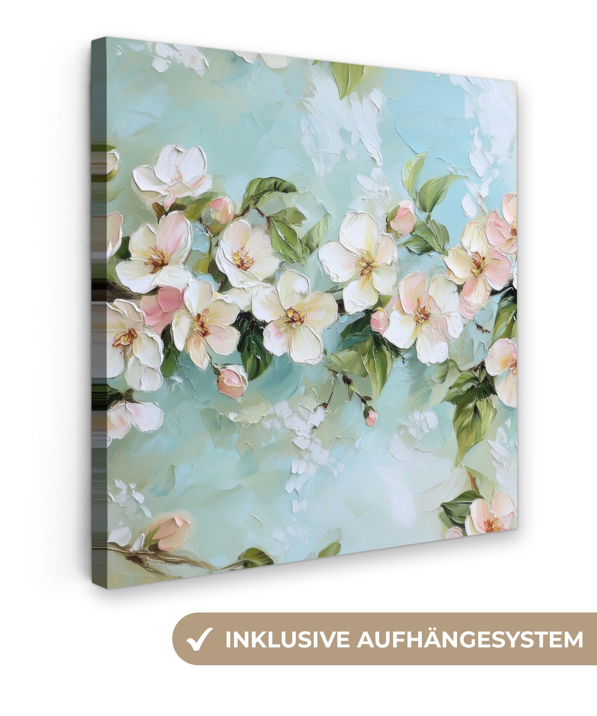 OneMillionCanvasses® Leinwandbild Blossom - Blätter - günstig online kaufen
