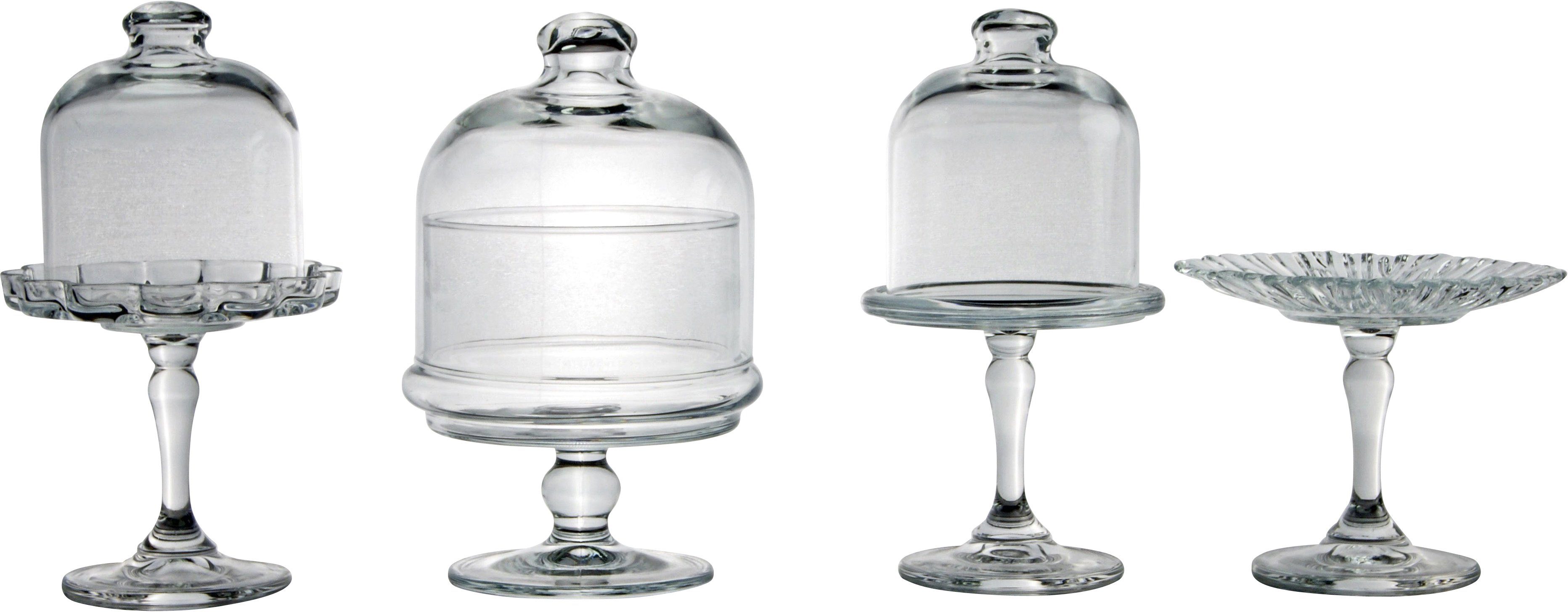 CreaTable Servierteller, Glas, (4-tlg), Servierset