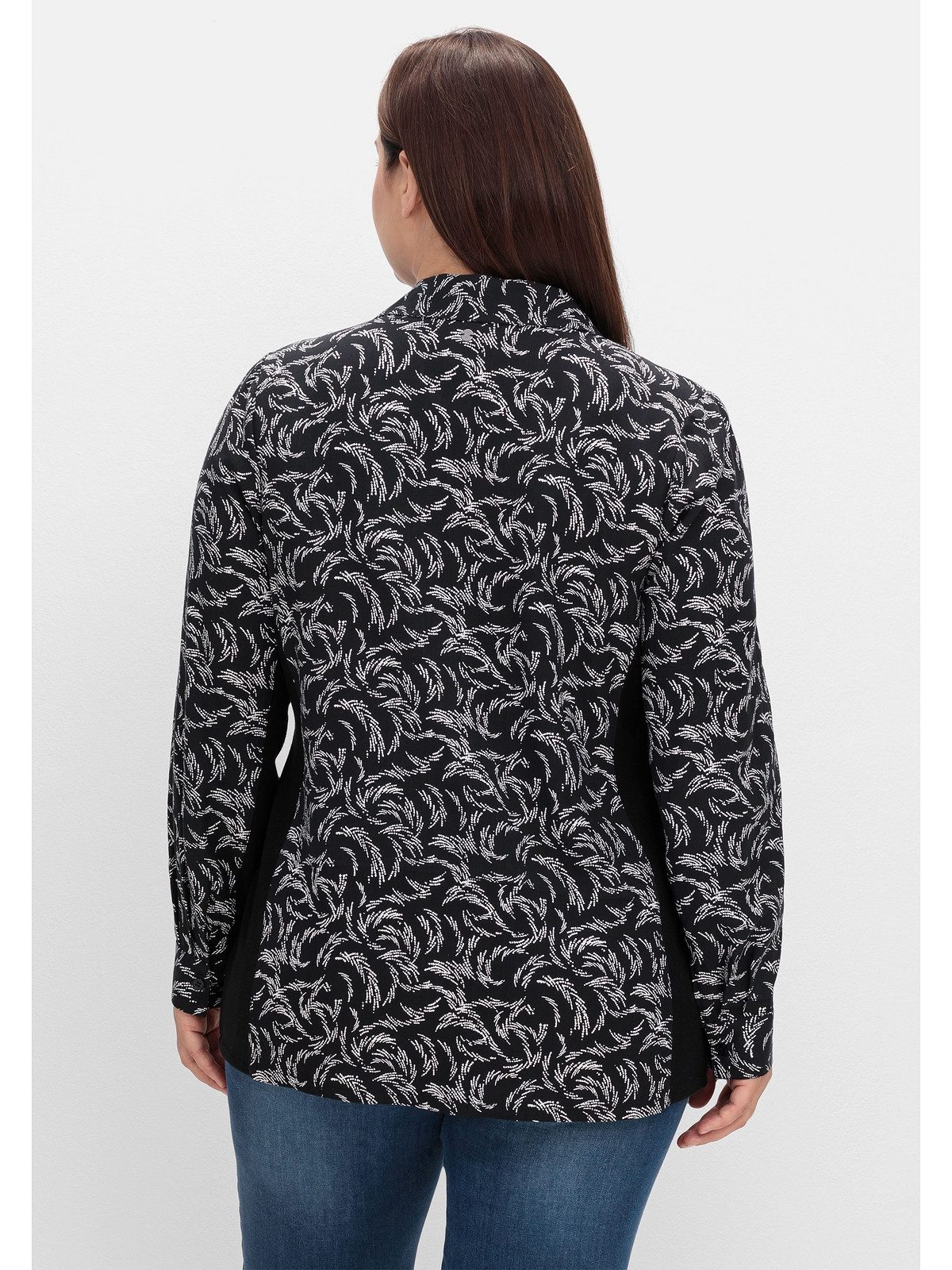 Sheego Druckbluse Große Größen mit Print und elastischen Einsätzen