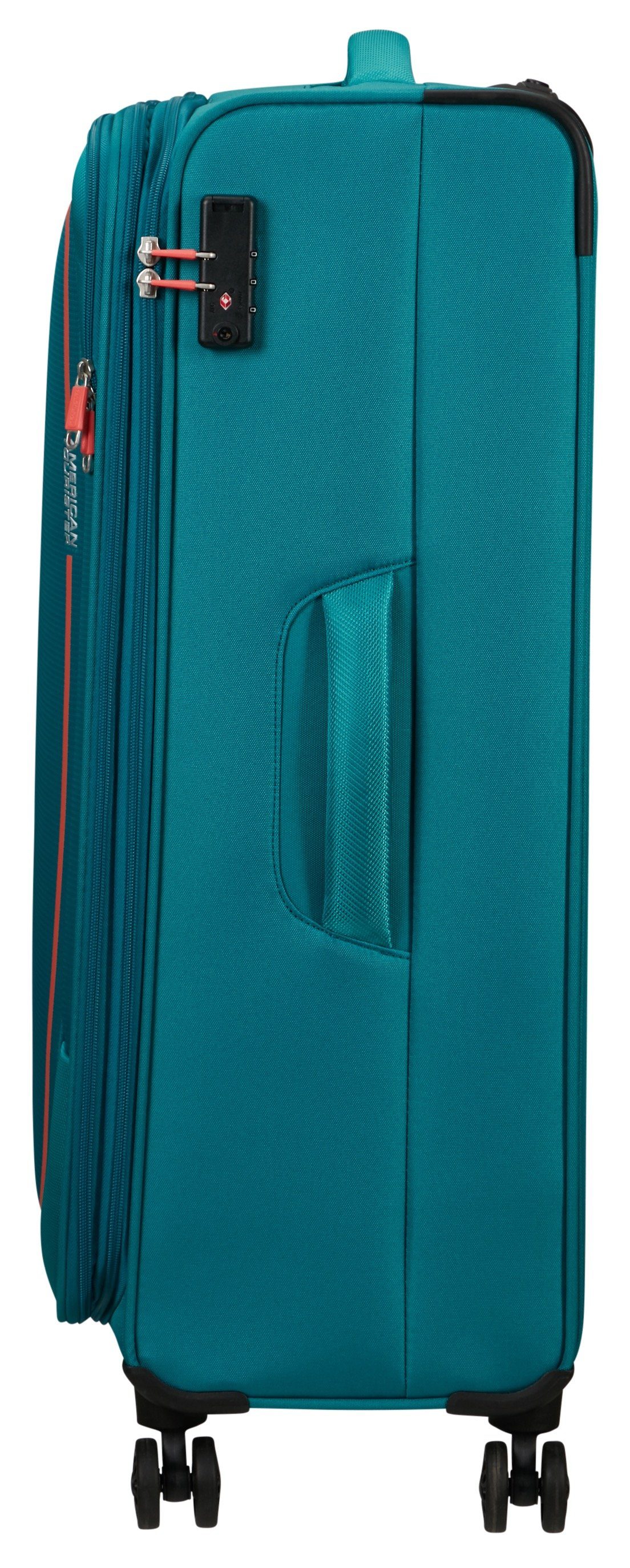 Koffer American stone PULSONIC Tourister® teal 80, 4 Spinner Rollen