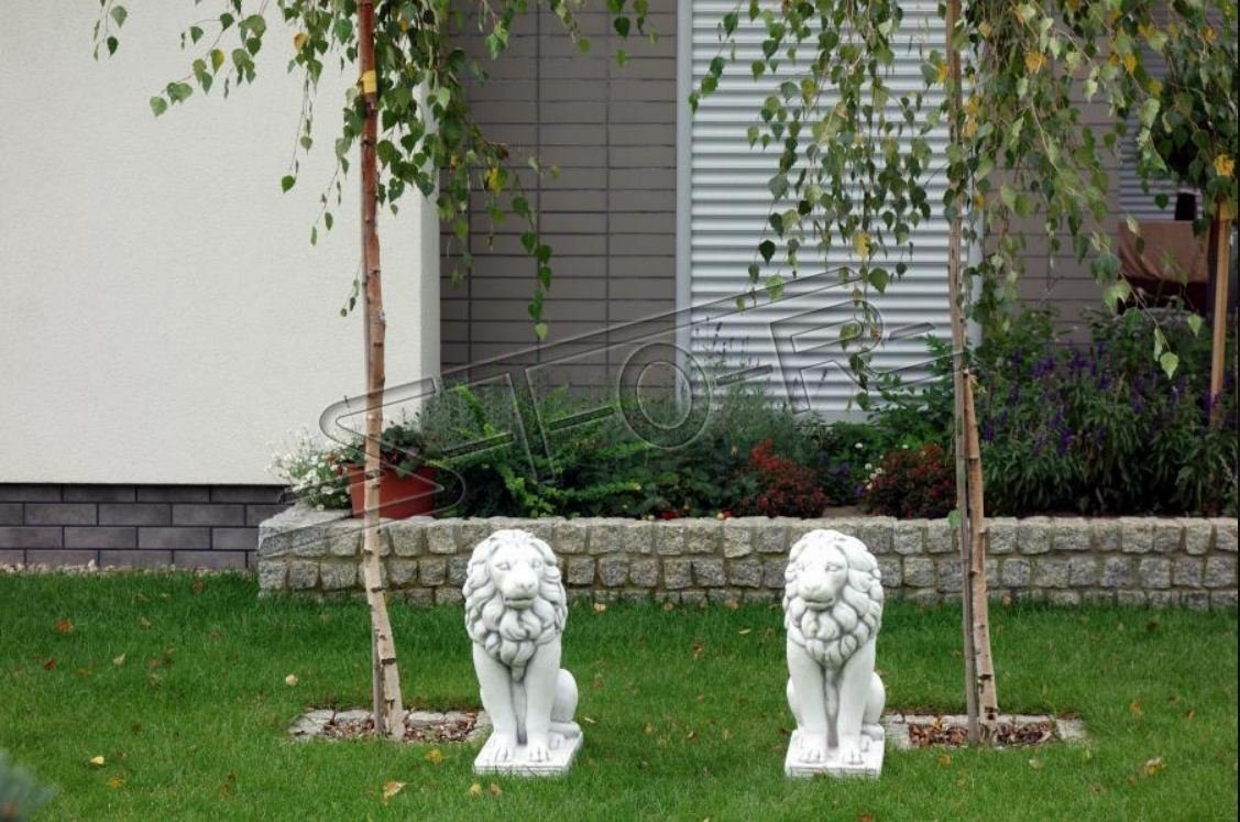 Skulptur Skulptur Löwe Garten Figuren Skulpturen Terrassen Statuen Gartenfigur JVmoebel