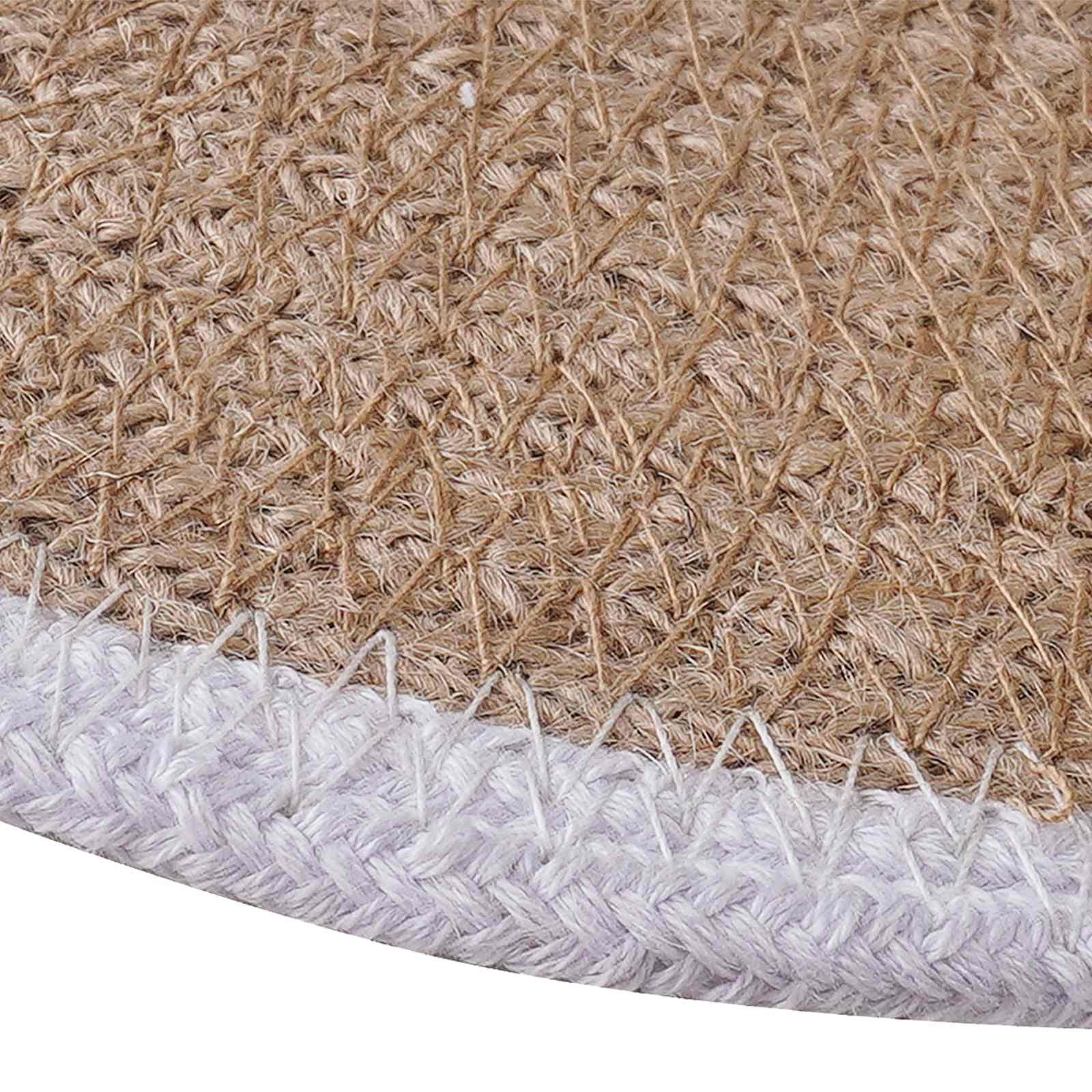 vidaXL Platzteller 30 cm Jute Platzsets 6 pcs Natürlich und Weiß Ø 30 cm 100 Tossa Jute