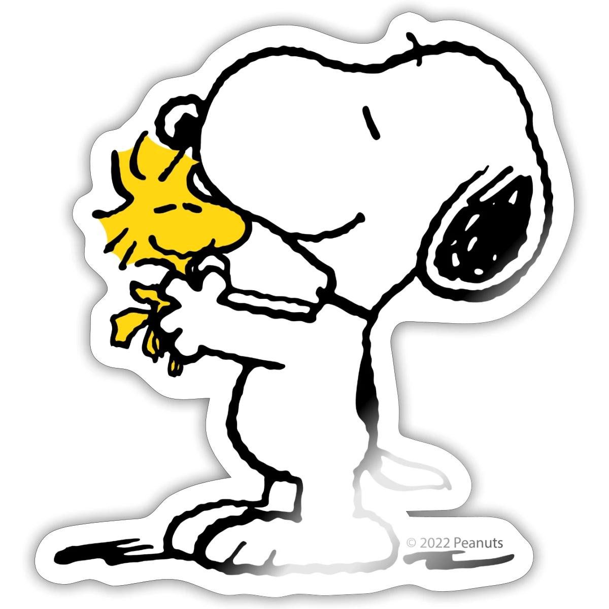 Spreadshirt Aufkleber Peanuts Snoopy Und Woodstock Beste Freunde Sticker Aufkleber