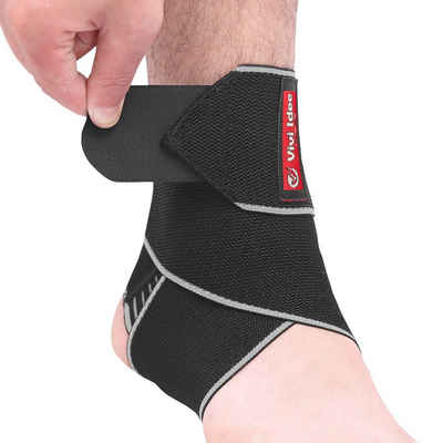 Vivi Idee Fußbandage Fußbandage Knöchelbandage Fußgelenkbandage, für mehr Stabilität, mit Gummi Streife, 1 Stück