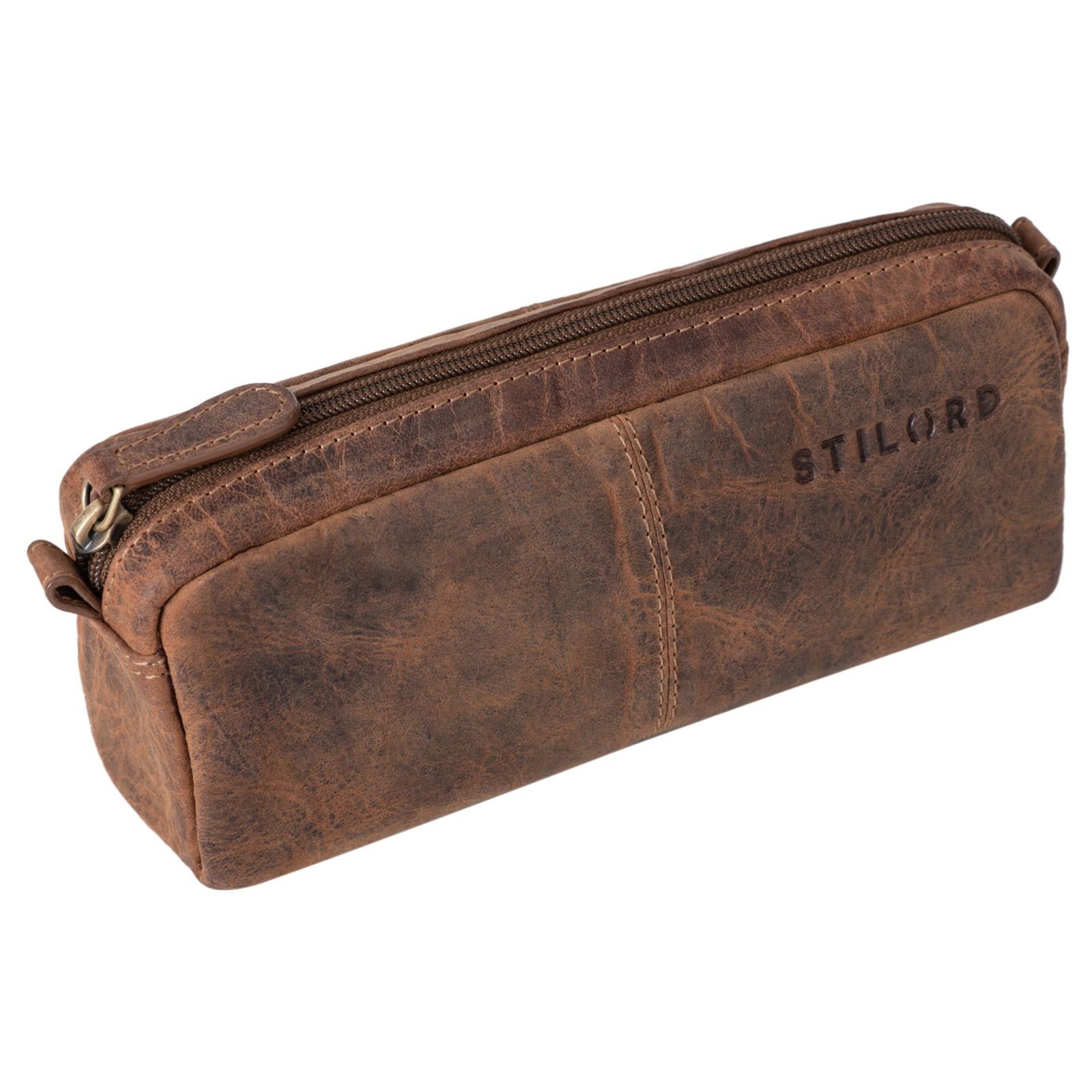 STILORD Etui "Spencer" Leder Federmappe Vintage
