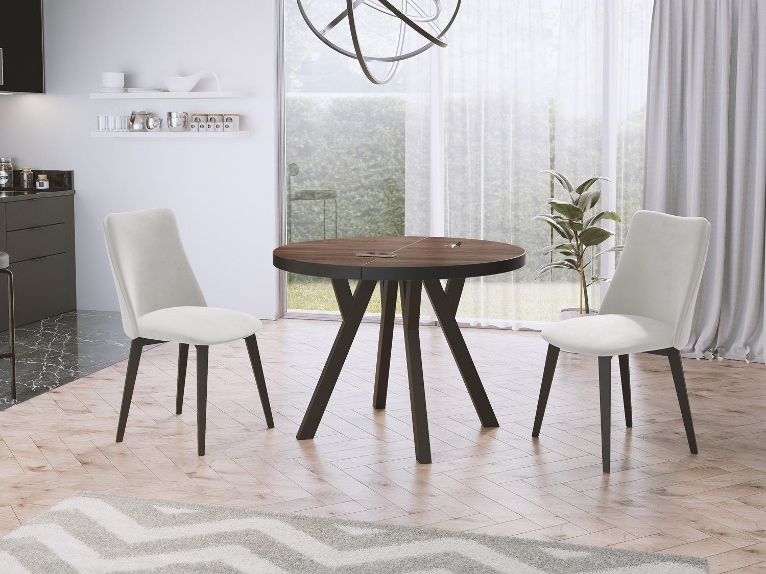 WFL GROUP Esstisch Twixy, Runde Loft günstig online kaufen