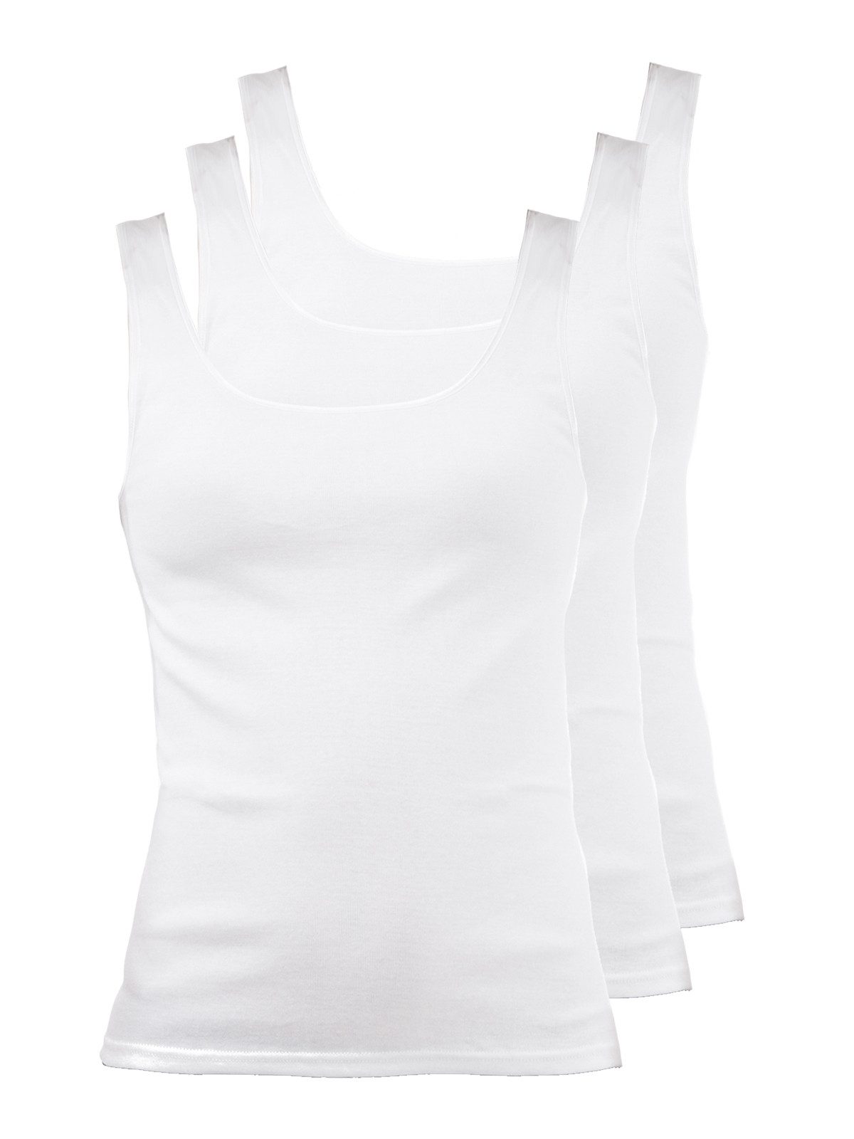 Achseltop 3er Pack Damen Achselhemd Baumwolle