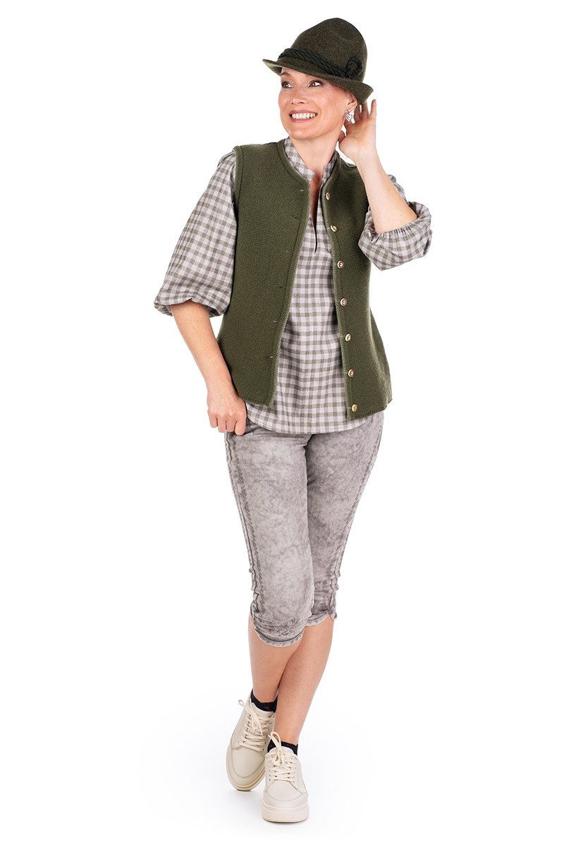 Berwin & Wolff Trachtenweste Strickweste Damen - Frieda - olivgrün günstig online kaufen