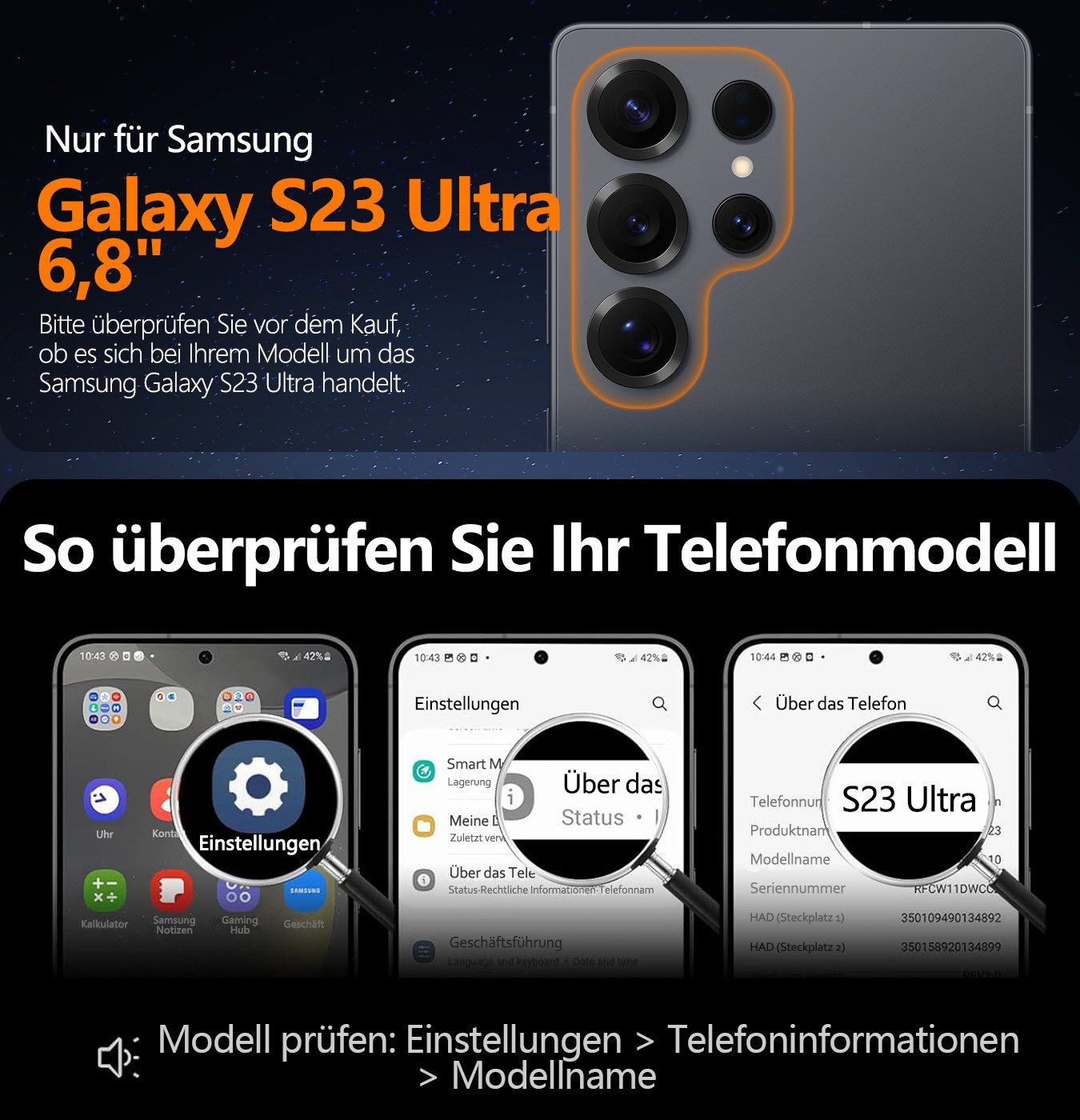 Vivitar Handyhülle Samsung Galaxy S24 Ultra Hülle (6,8 Zoll) mit integriertem 0–120, Kameraständer, MagSafe-kompatibler Magnetring, robuste Schutzhülle