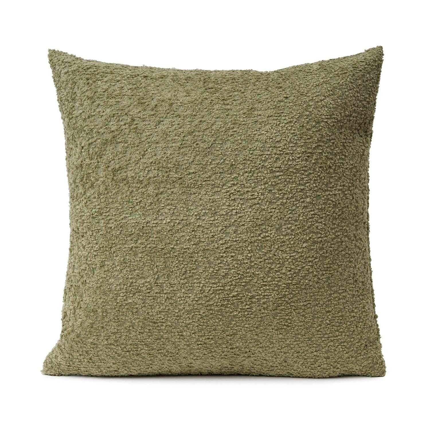 Gözze Kissenhülle CORALI, 40 x 40 cm, Olivgrün, Boucleoptik, (1 Stück), Polyester, mit Reißverschluss