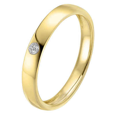 trendor Goldring Verlobungsring mit Brillant Gold 585 / 14 Karat Diamantring