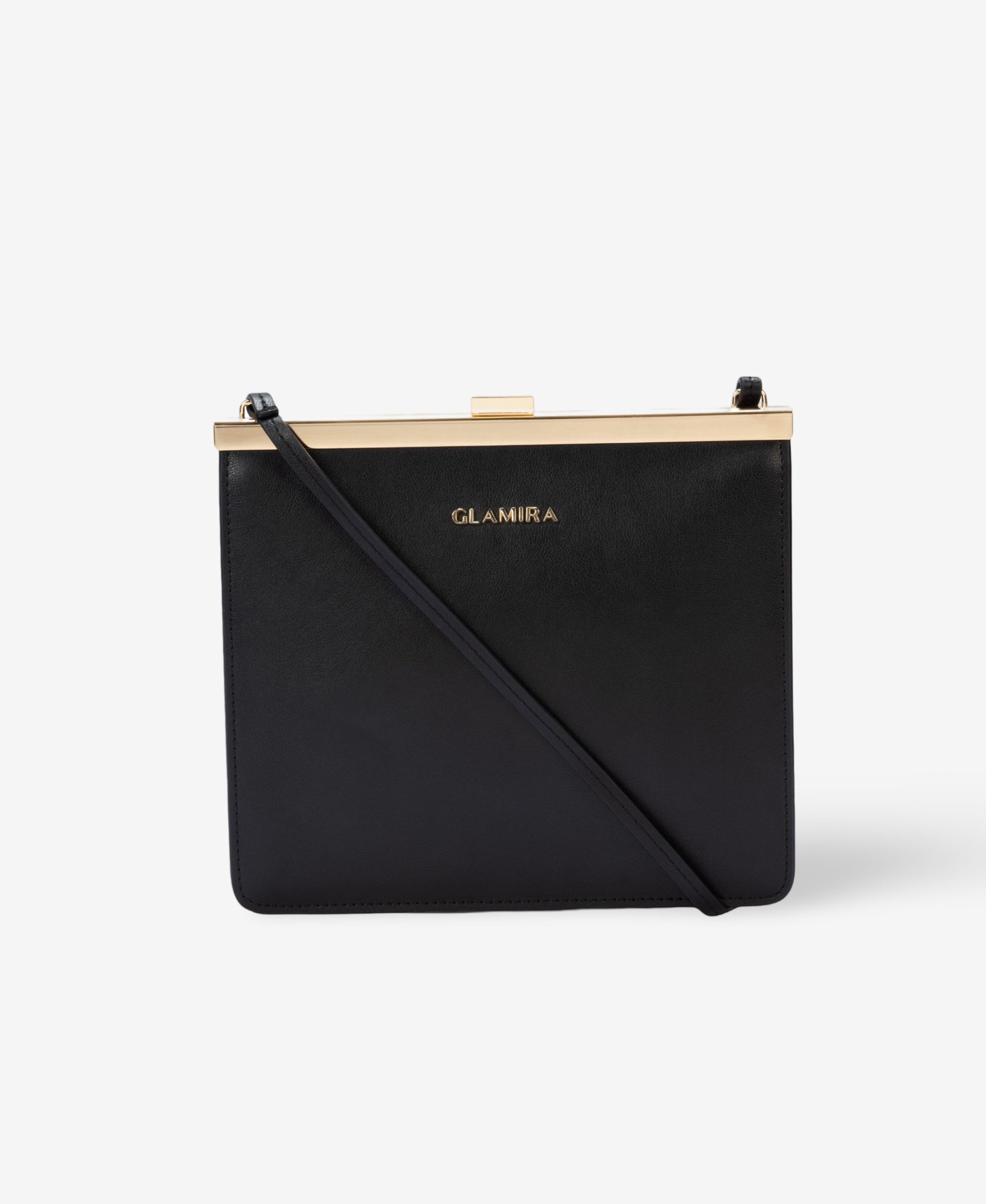 GLAMIRA Umhängetasche Glamouré Soir Schwarze Umhängetasche (1-tlg), echt Leder