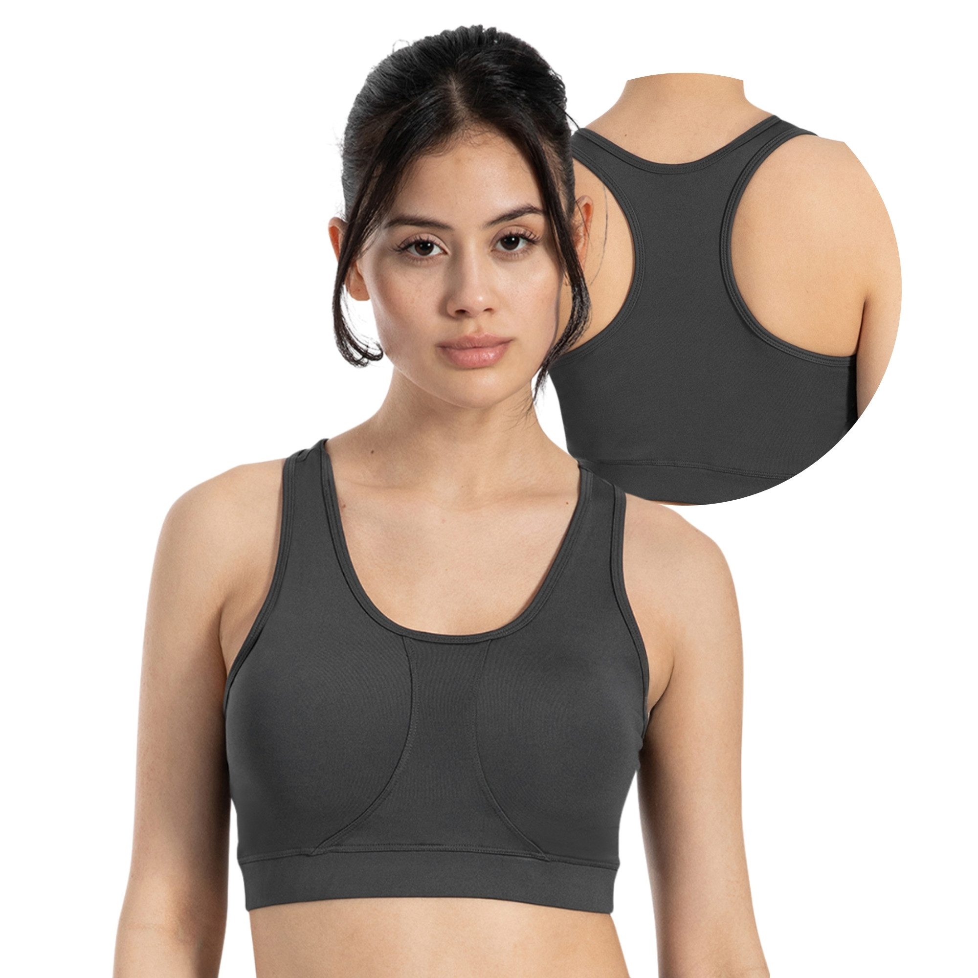 Sport-BH Candace, Shaped Fit Bra Racerback, breites Unterbrustband leicher Halt