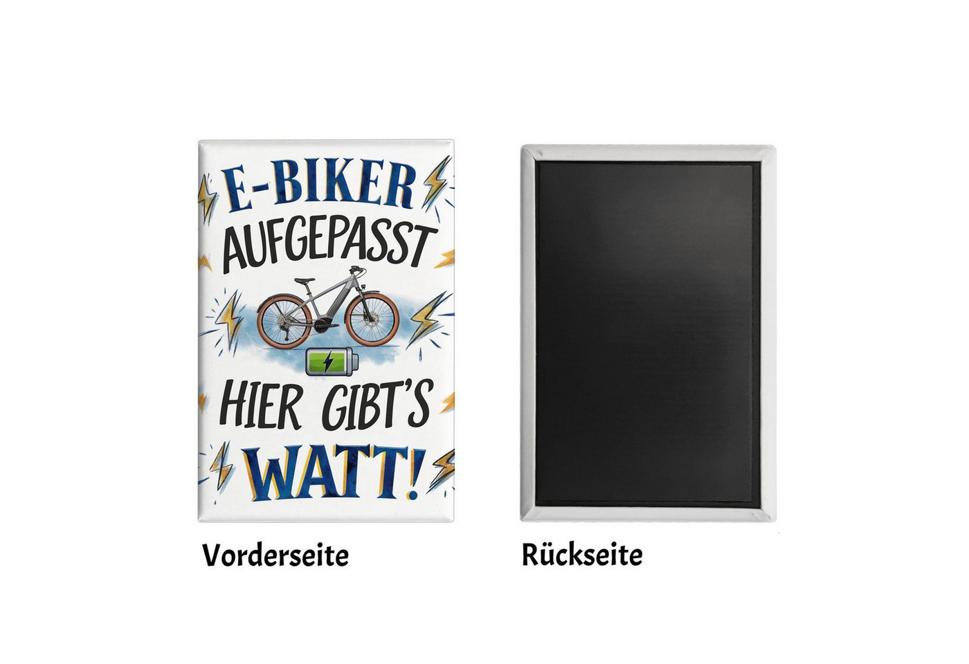 Thumbnail - speecheese Magnet E-Biker hier gibt es Watt! Souvenir Souvenir Magnet