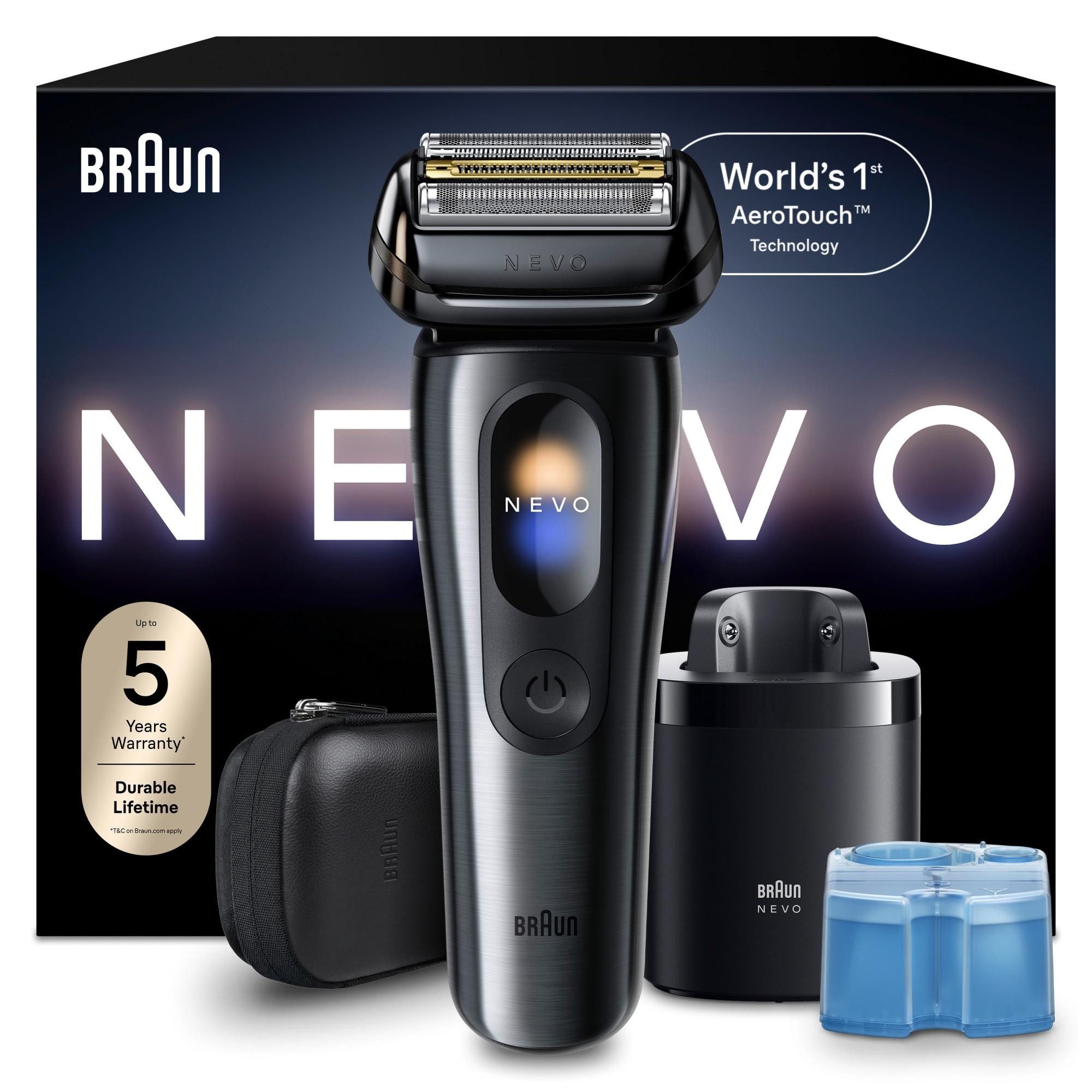 Braun Elektrorasierer NEVO 15010cc, Graphit-Finish, Herrenrasierer, Akku, für präzises Rasieren