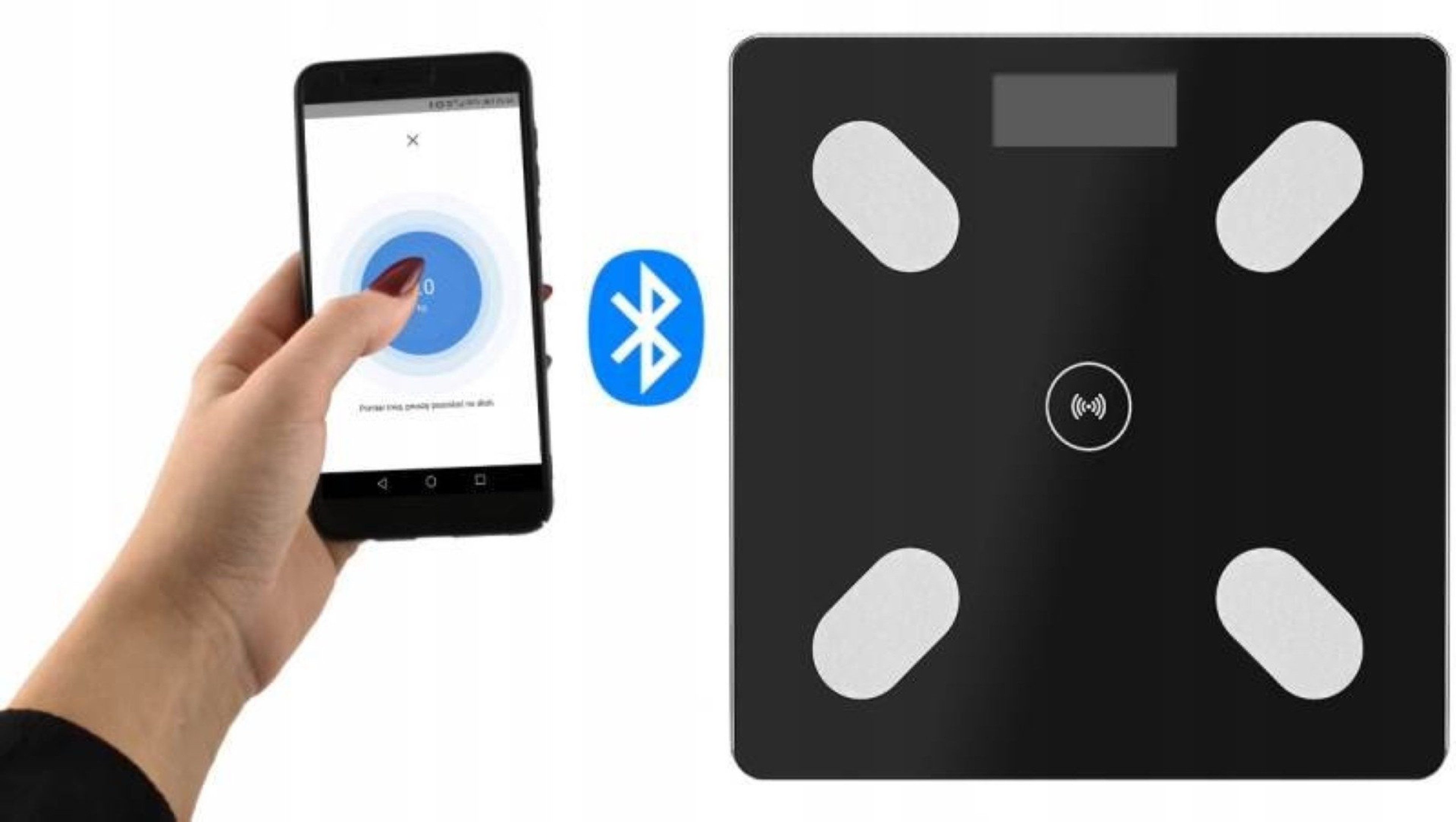LA CUTE Körper-Analyse-Waage 8in1 Präzisions-Körper-Analysewaage BMI Körperfett Muskelmasse Wasser, Präzisions-Körperwaage Bluetooth App-Anbindung für 8 Benutze – Bild 3 von 5