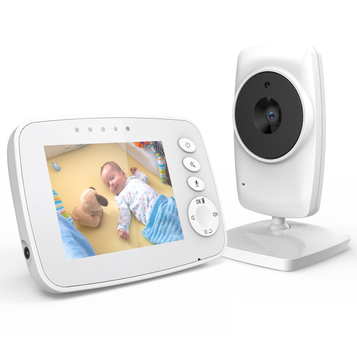 Novzep Babyphone Baby Monitor mit Kamera Video, 2,4 GHz Gegensprechfunktion, Nachtsicht
